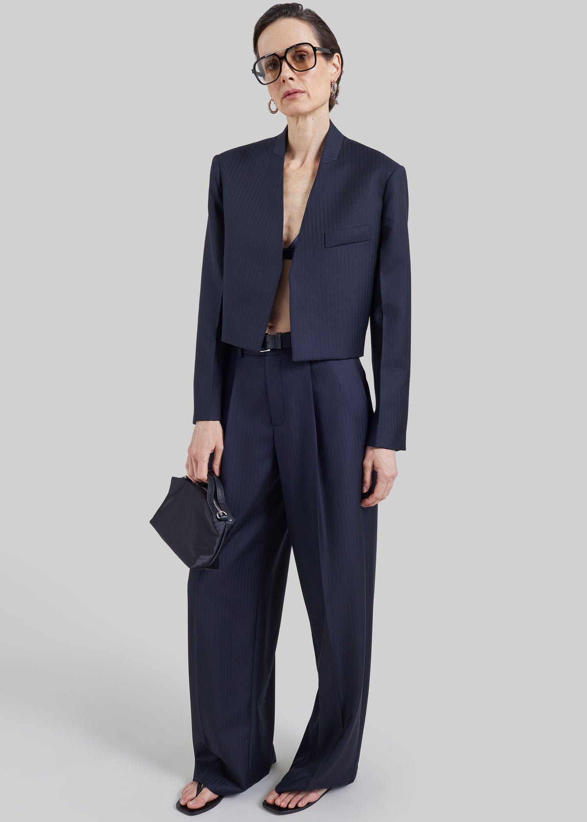 Shop the look image for Blazer Martella in chevron - Blu navy scuro