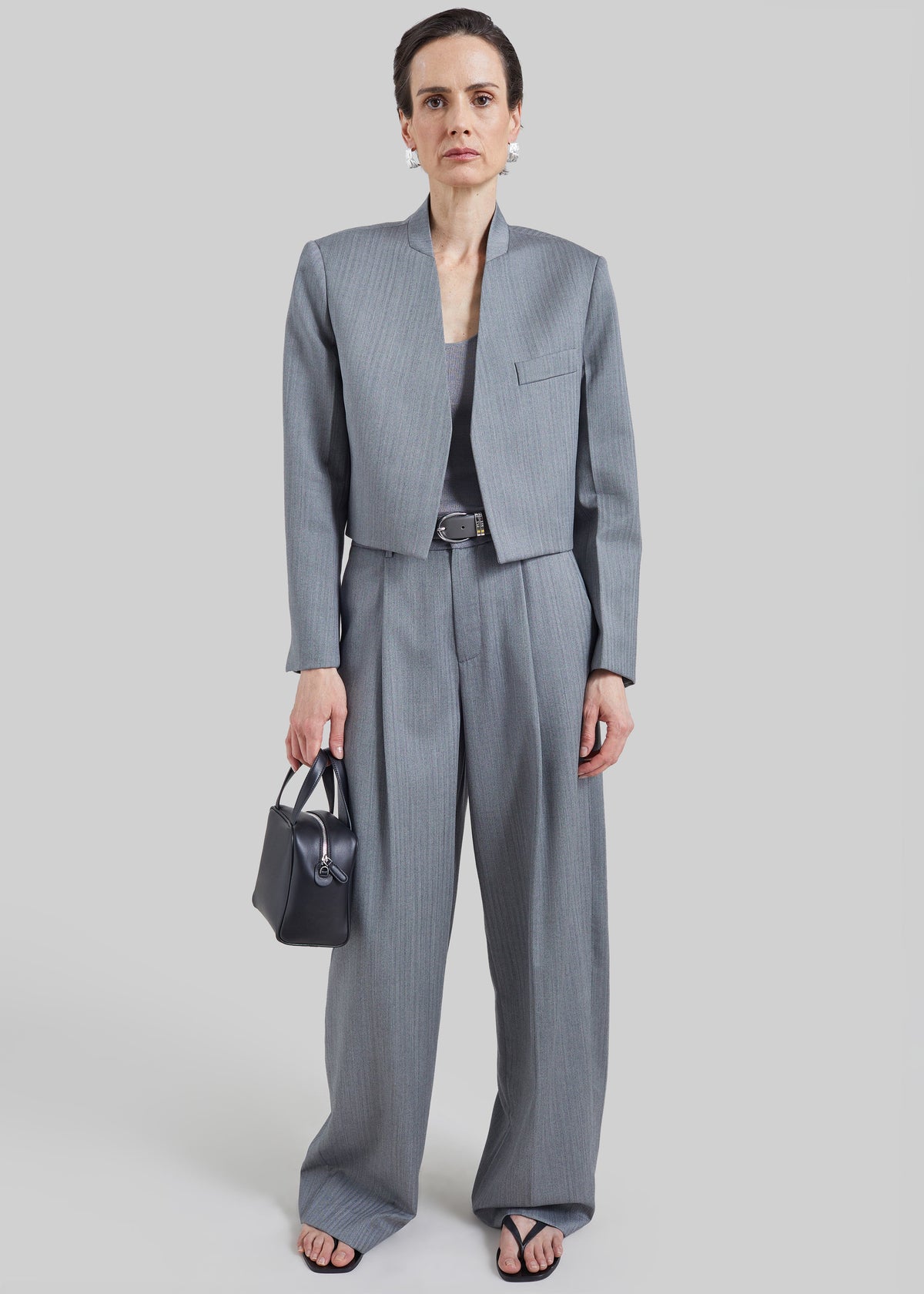Blazer Martella a motivo chevron - Grigio