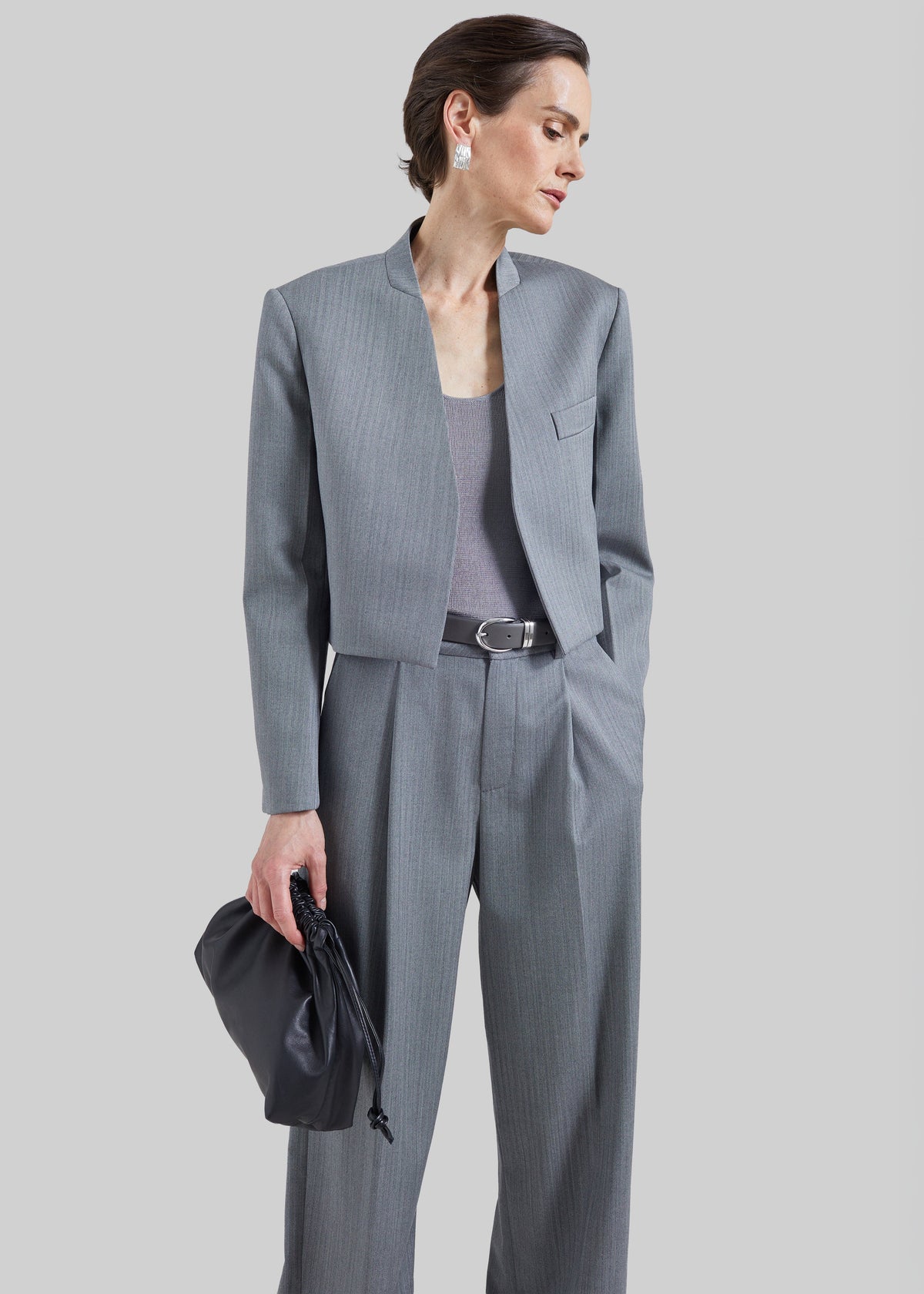 Blazer Martella a motivo chevron - Grigio