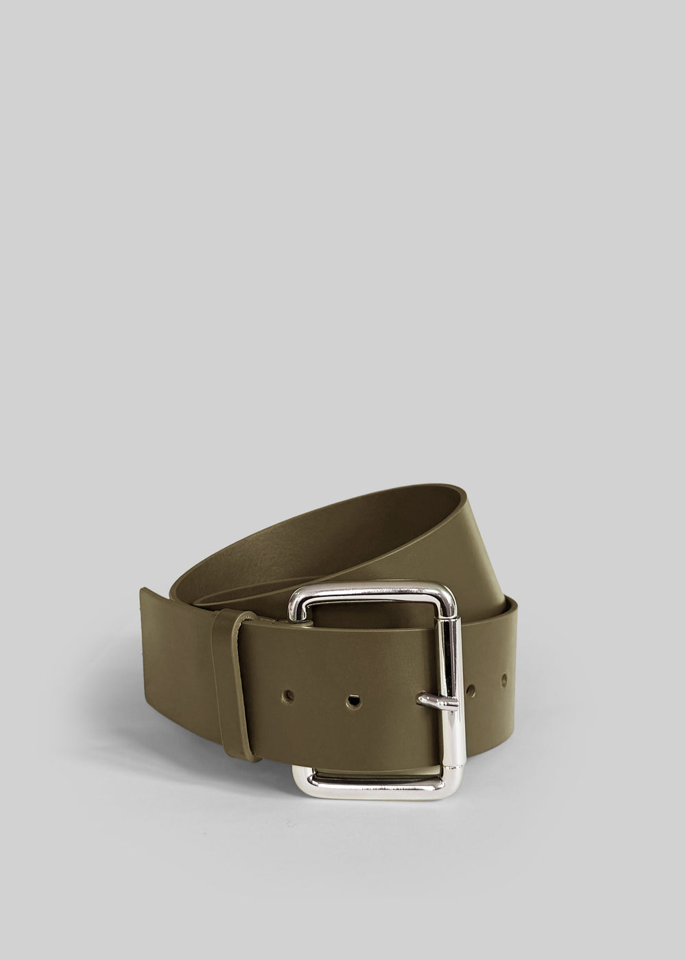 Marty Leather Belt - Army Green