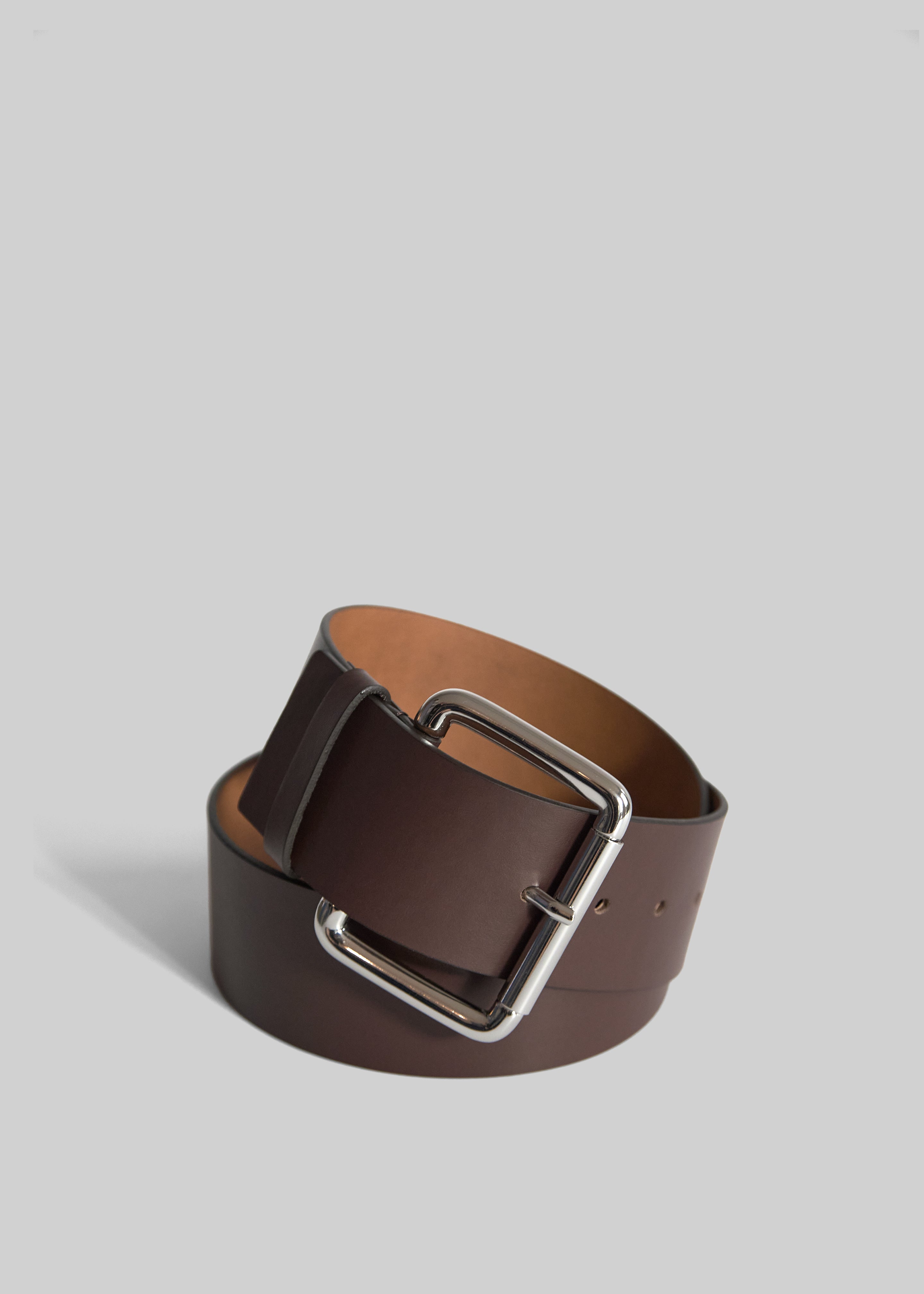 Marty Leather Belt - Dark Brown - 2