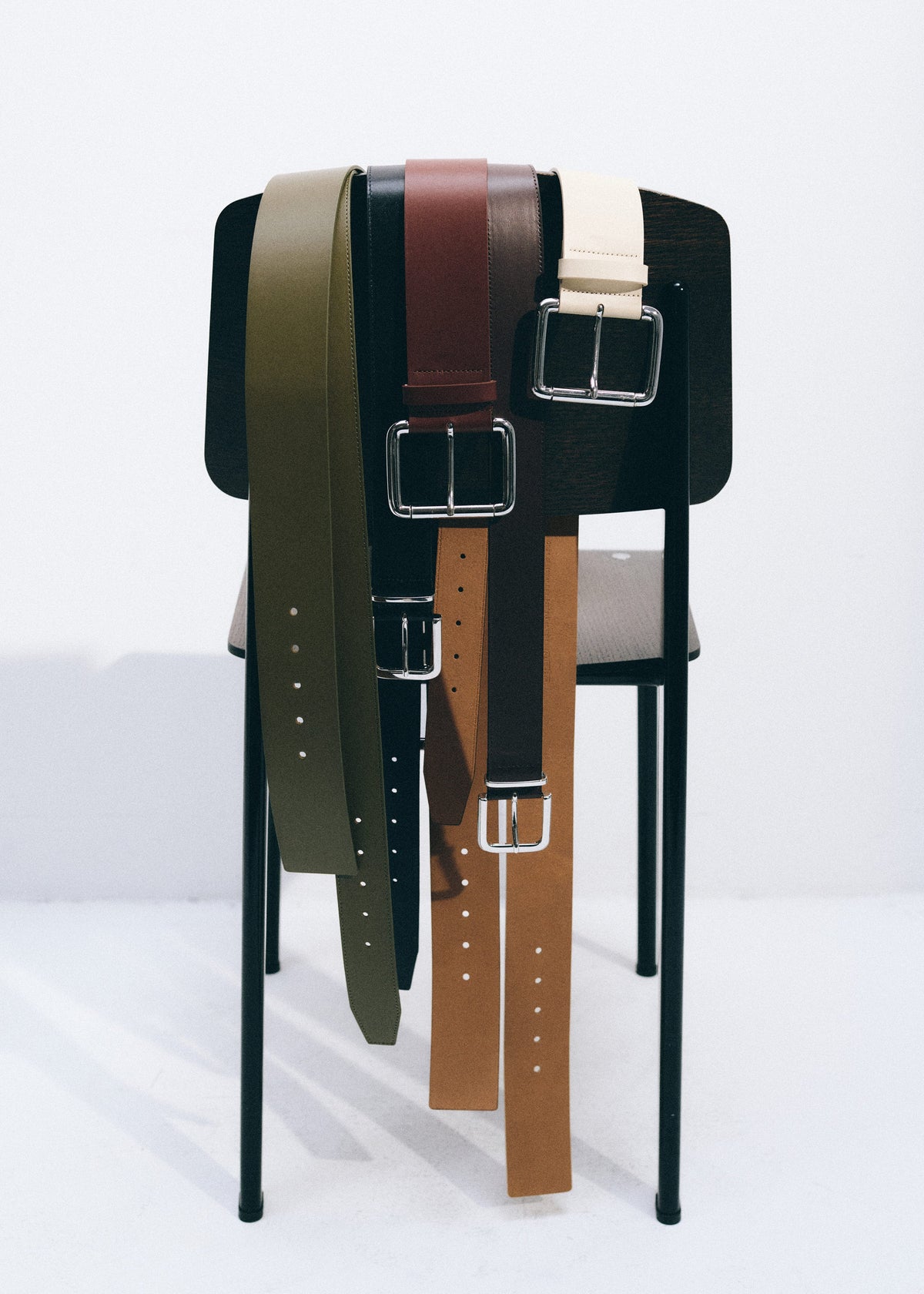 Marty Leather Belt - Navy - 5