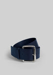 Marty Leather Belt - Navy