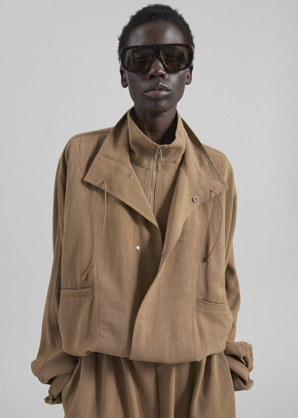 Marvin Linen Jumpsuit - Camel - 1