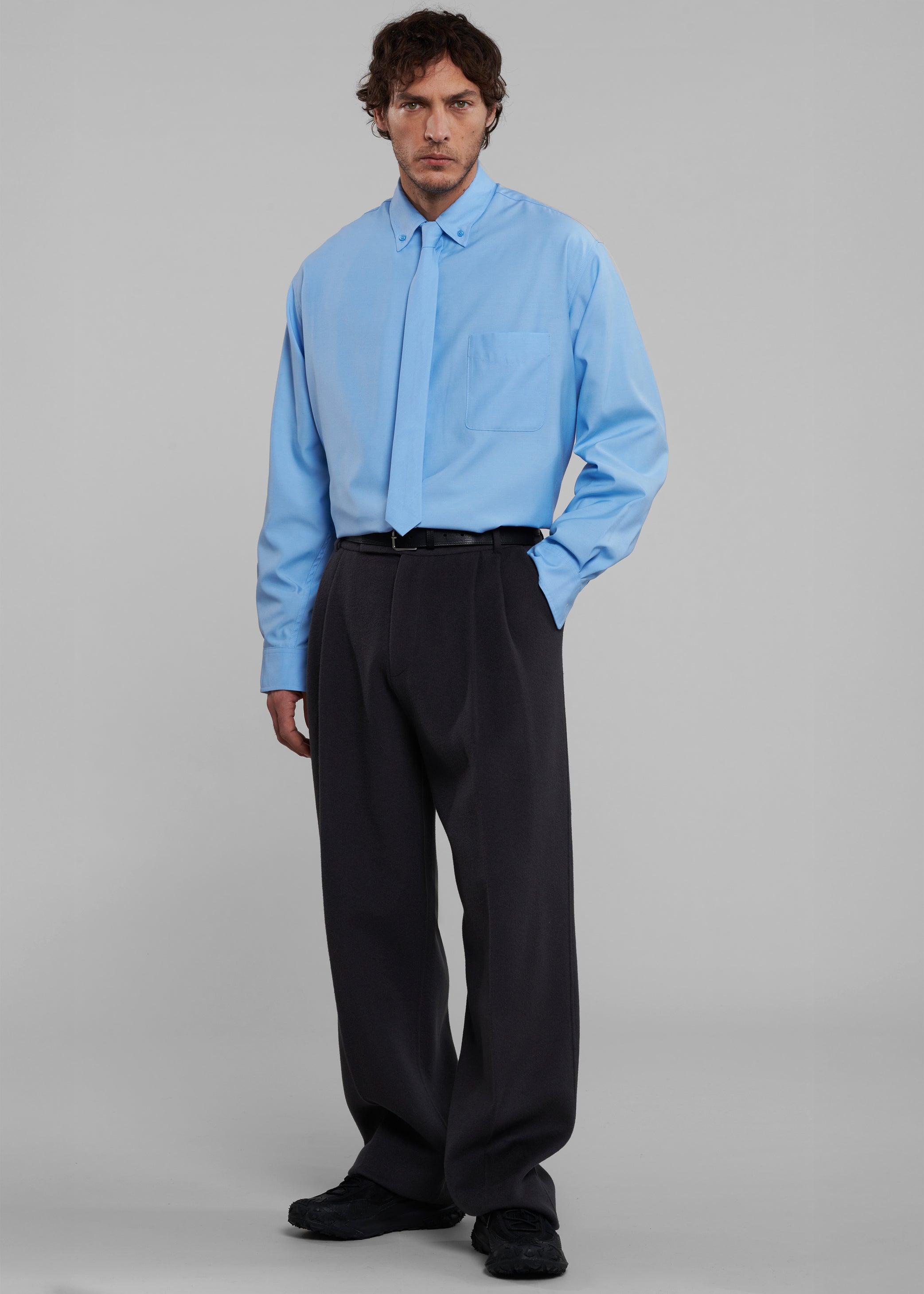 Shop the look image for Mason Button Up Shirt - Blue