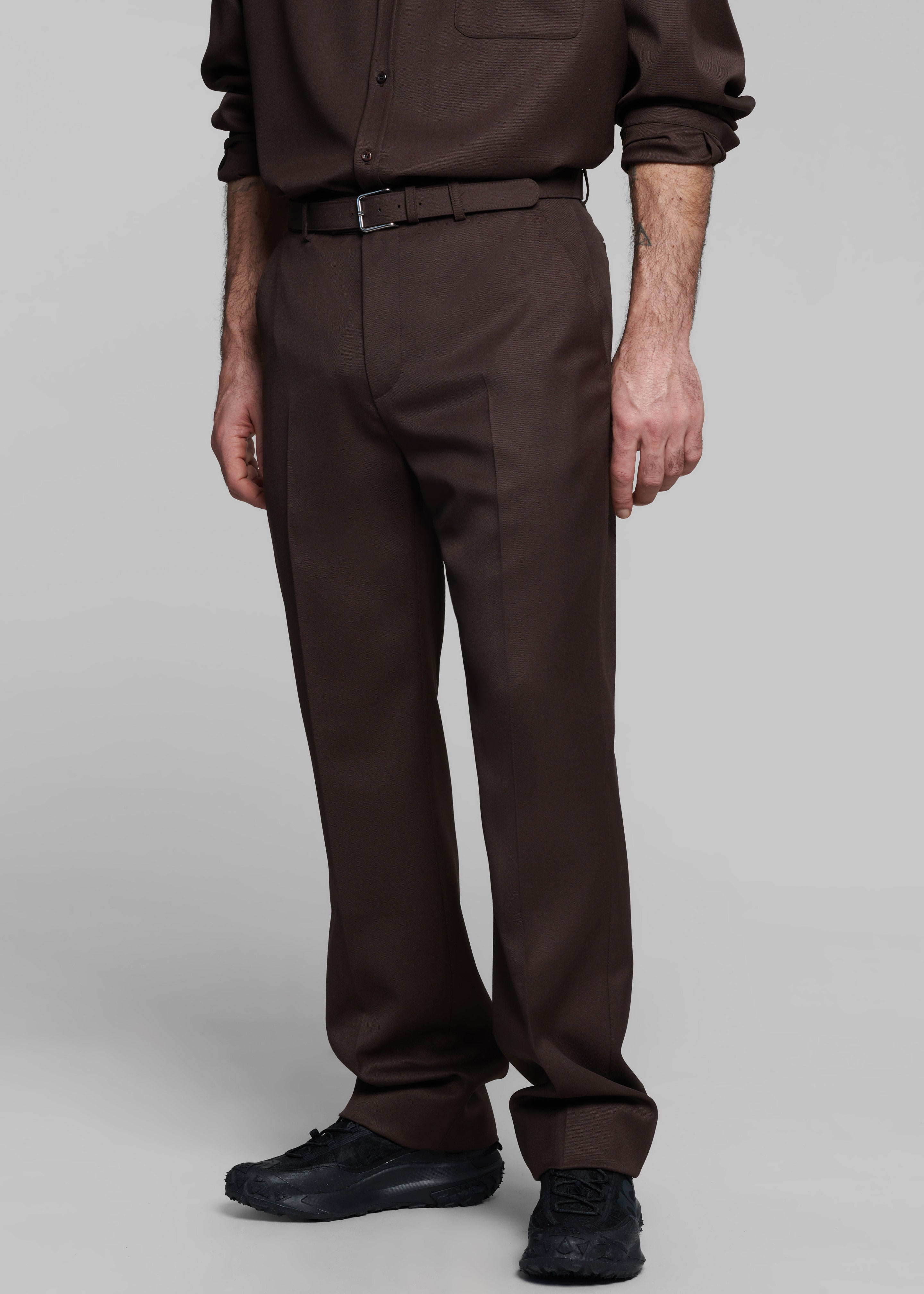 Mason Wool Trousers - Brown - 6