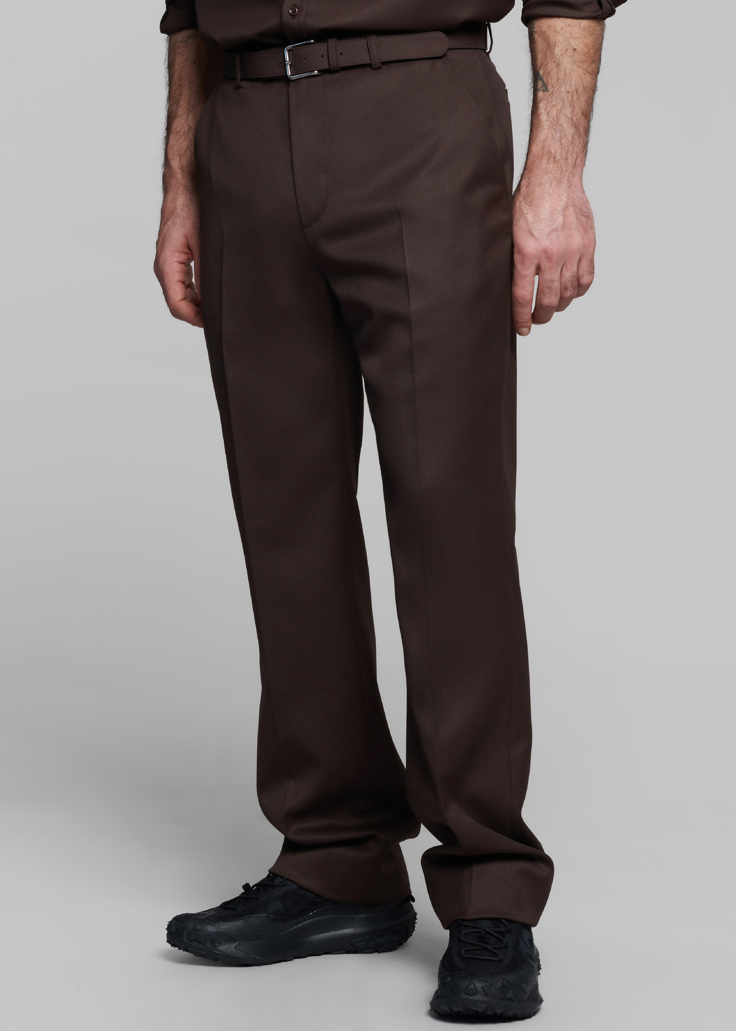 Mason Wool Trousers - Brown - 6