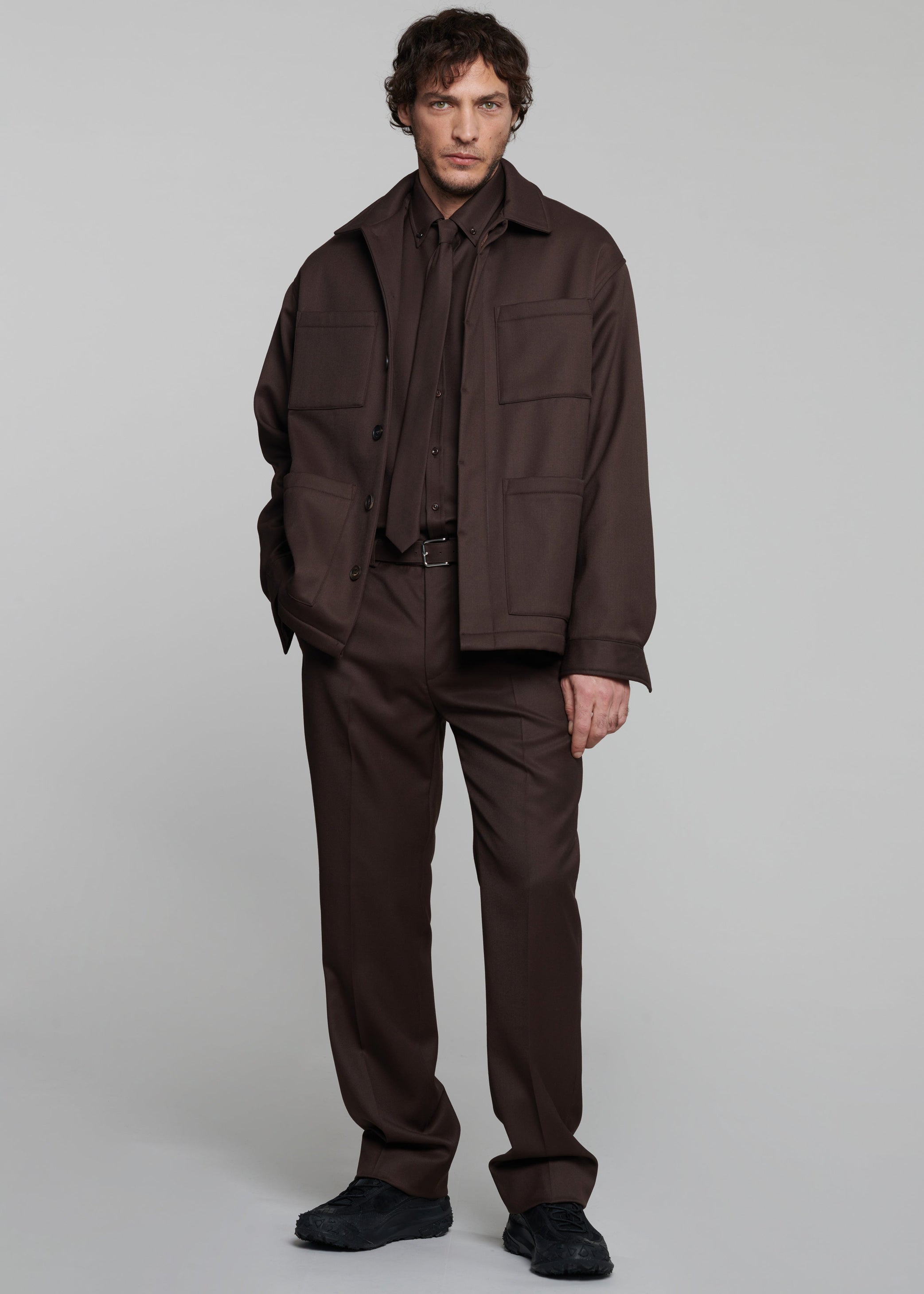 Shop the look image for Mason Wool Trousers - Brown