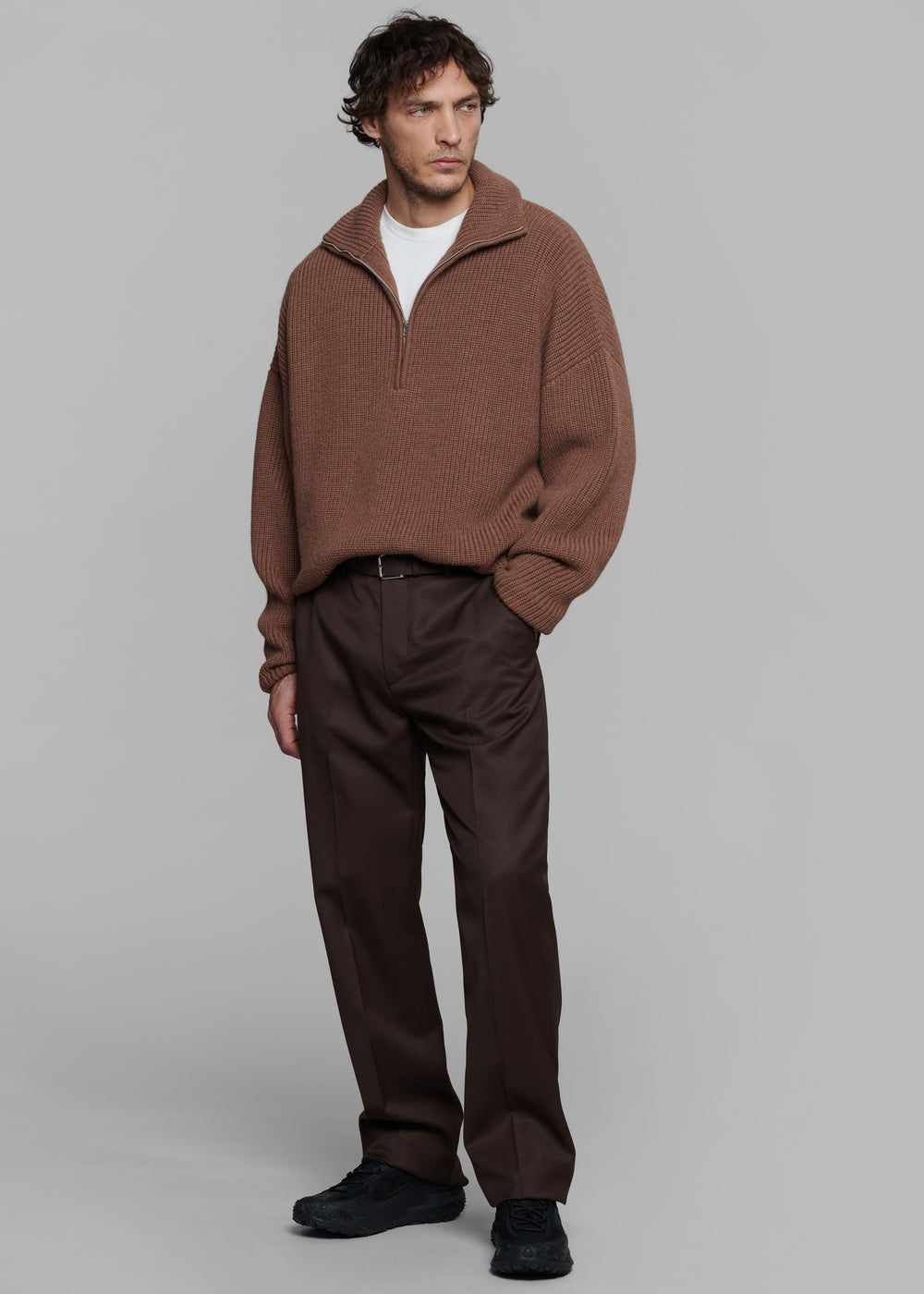 Mason Wool Trousers - Brown