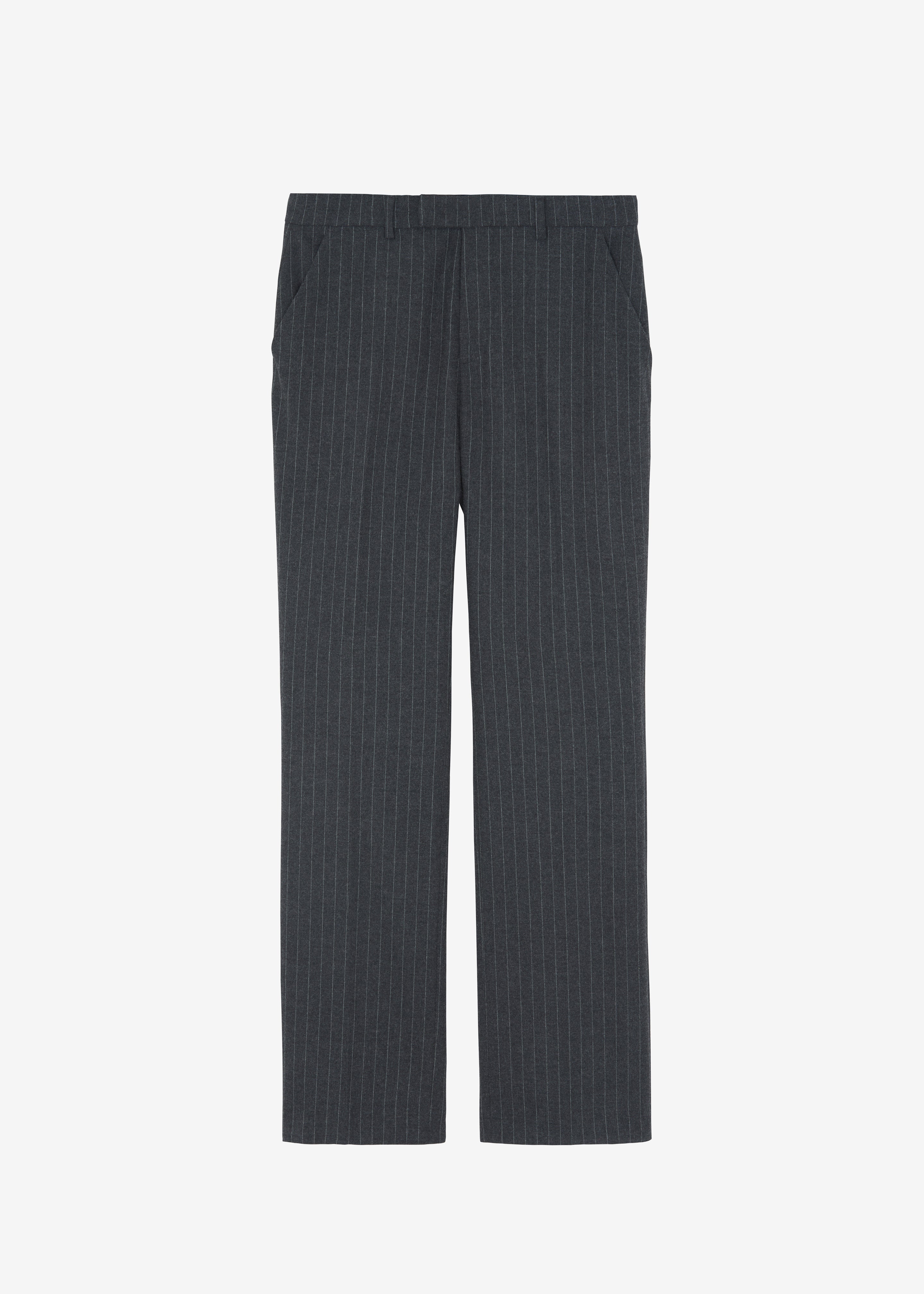 Mason Wool Trousers - Dark Grey/White Pinstripe - 14