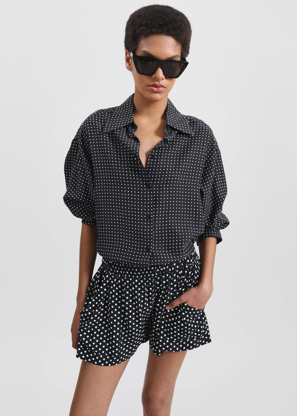 Matin Polka Dot Shorts - Black/White Dot