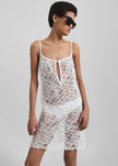 Matin French Lace Slip Dress - Natural