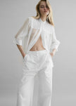 Matin Gathered Yoke Blouse - White