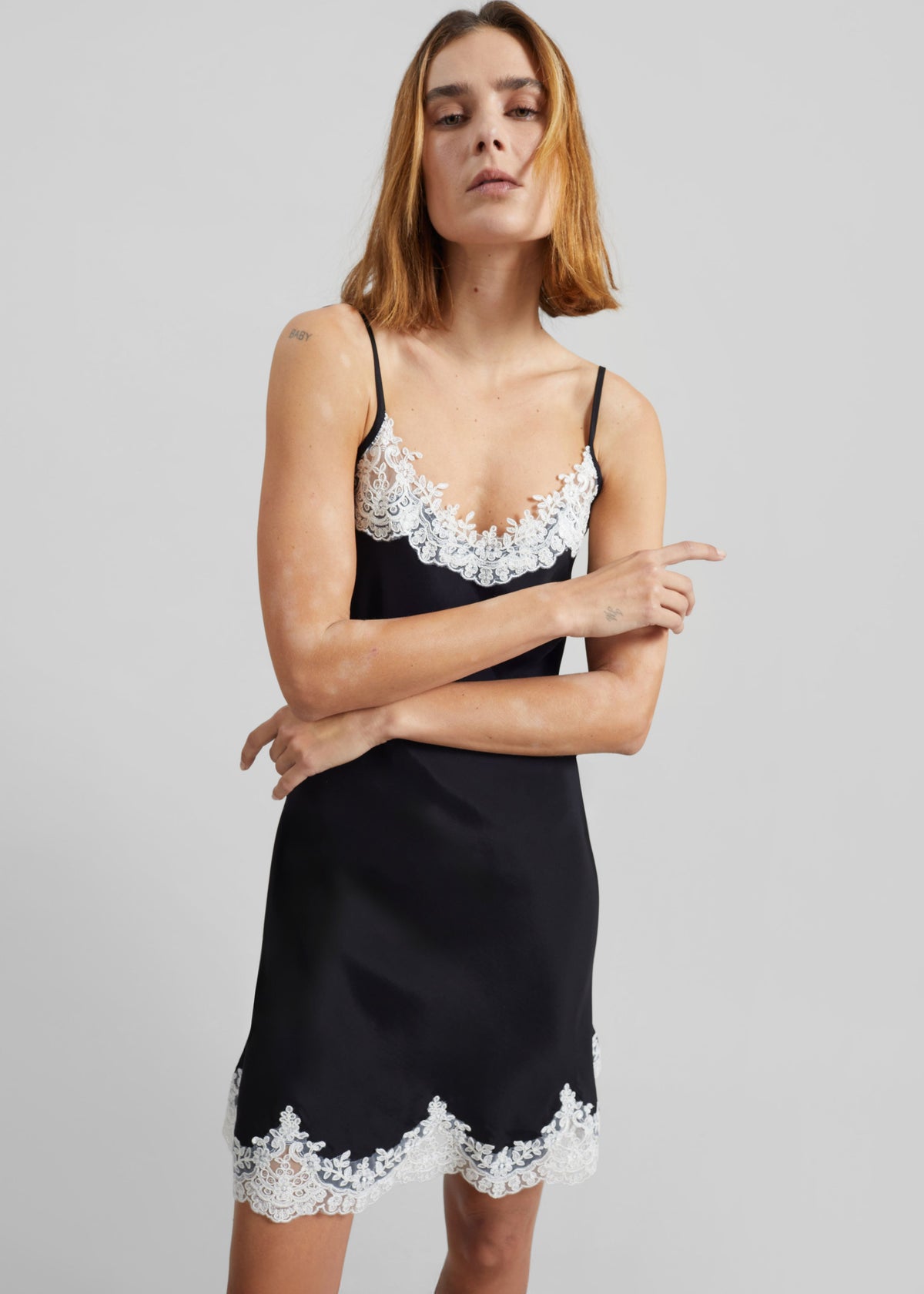 Matin Lace Trimmed Silk Slip Dress - Black The Frankie Shop Europe Matin Lace Trimmed Silk Slip Dress - Black The Frankie Shop Europe