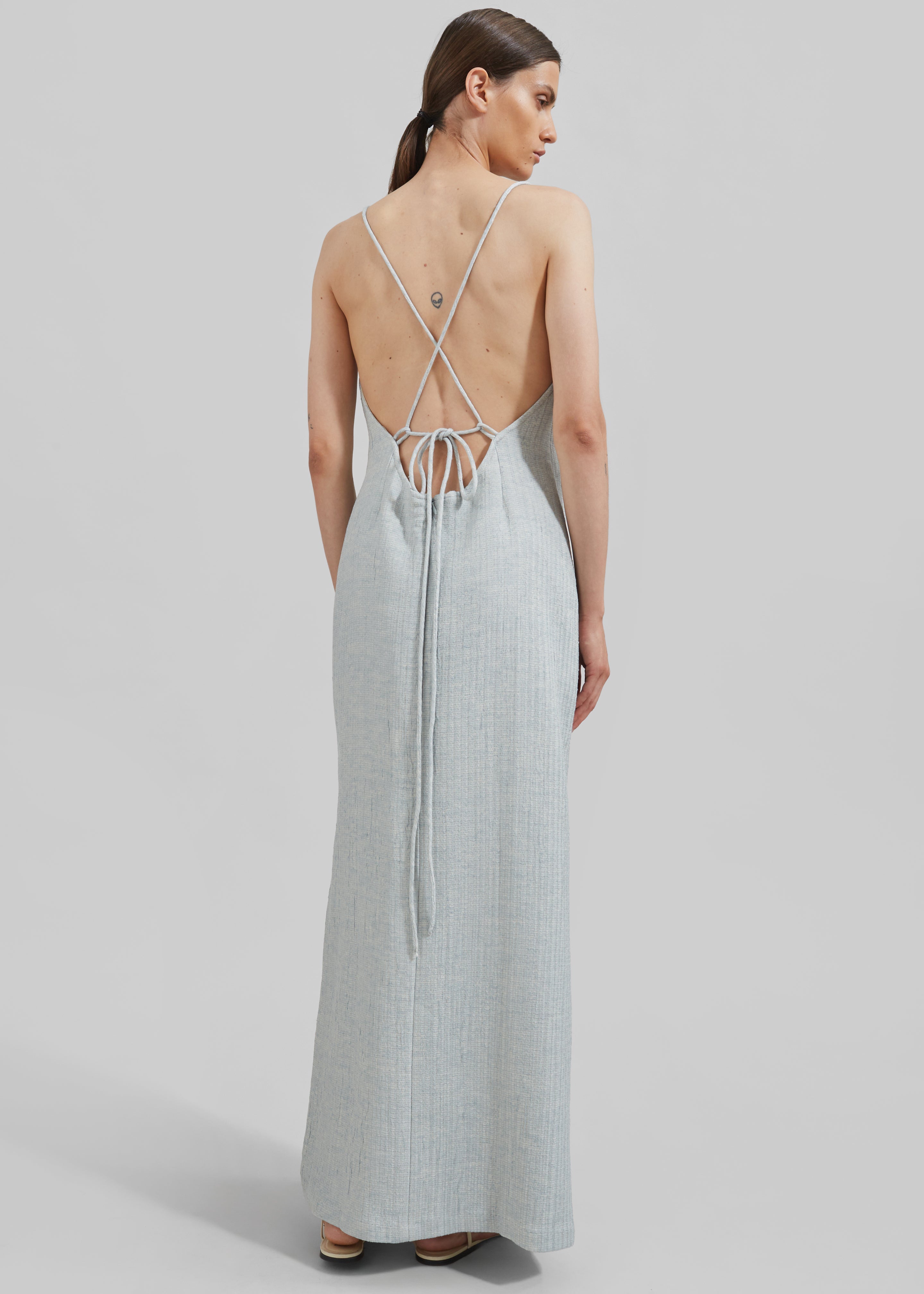 Matin Lucca Backless Dress - Pale Blue - 8