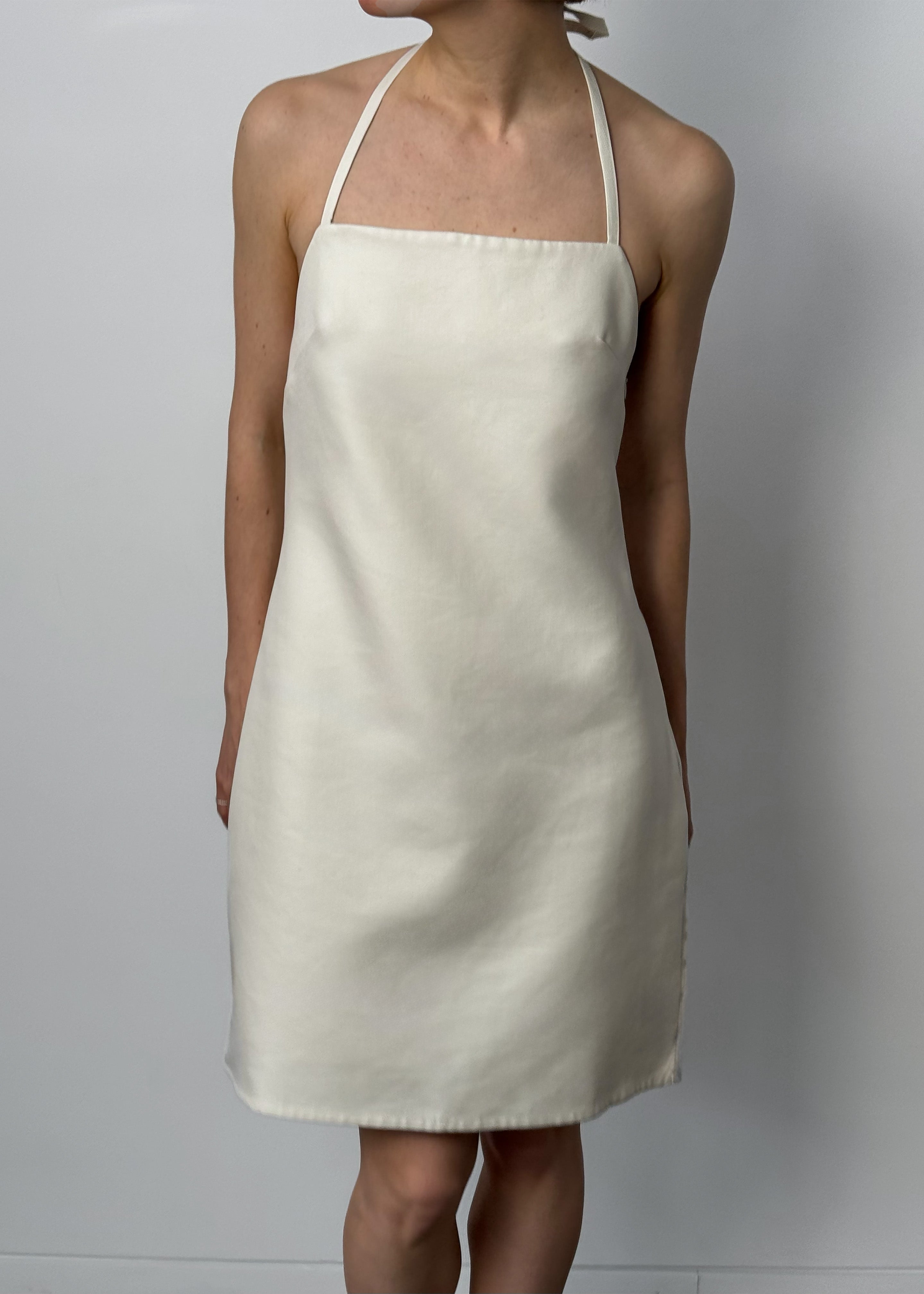 Matin Twill Halter Mini Dress - Natural - 6