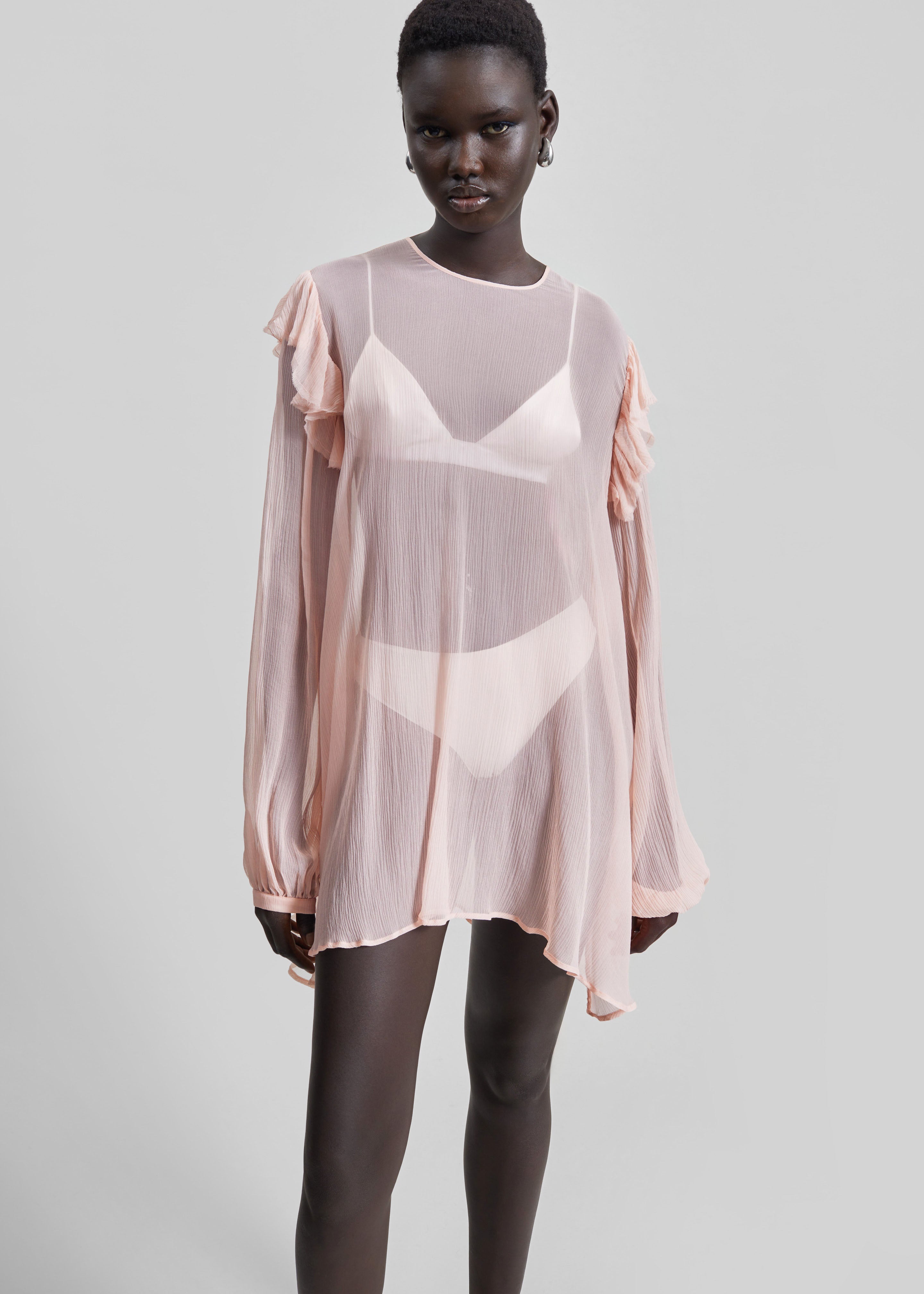 Matin Varese Mini Dress - Palest Pink - 4