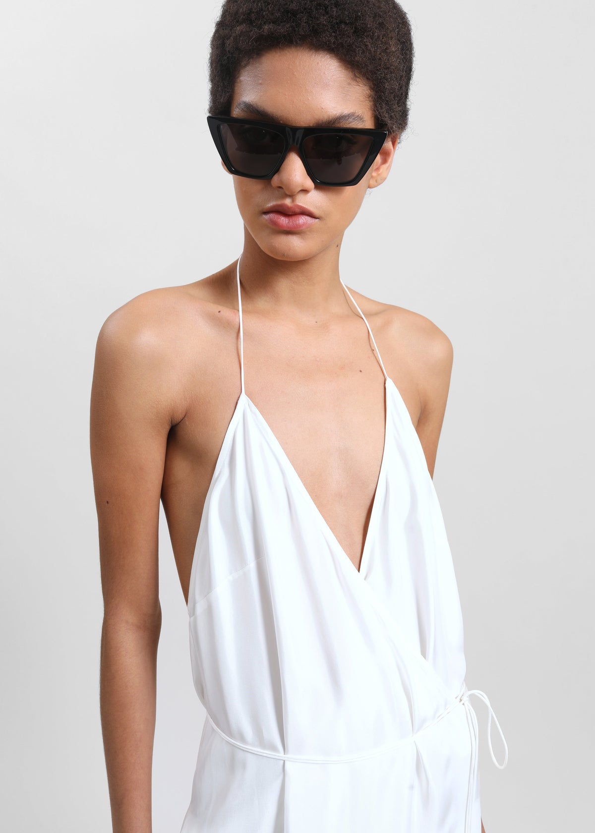 Matin Draped Wrap Dress - Natural - 6