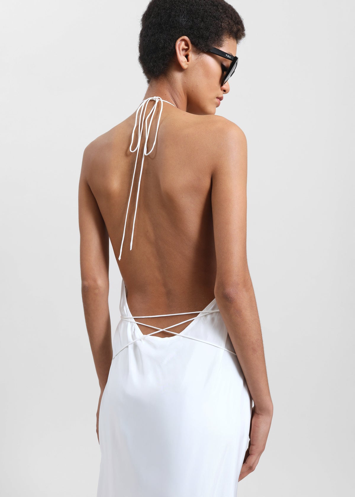 Matin Draped Wrap Dress - Natural - 3
