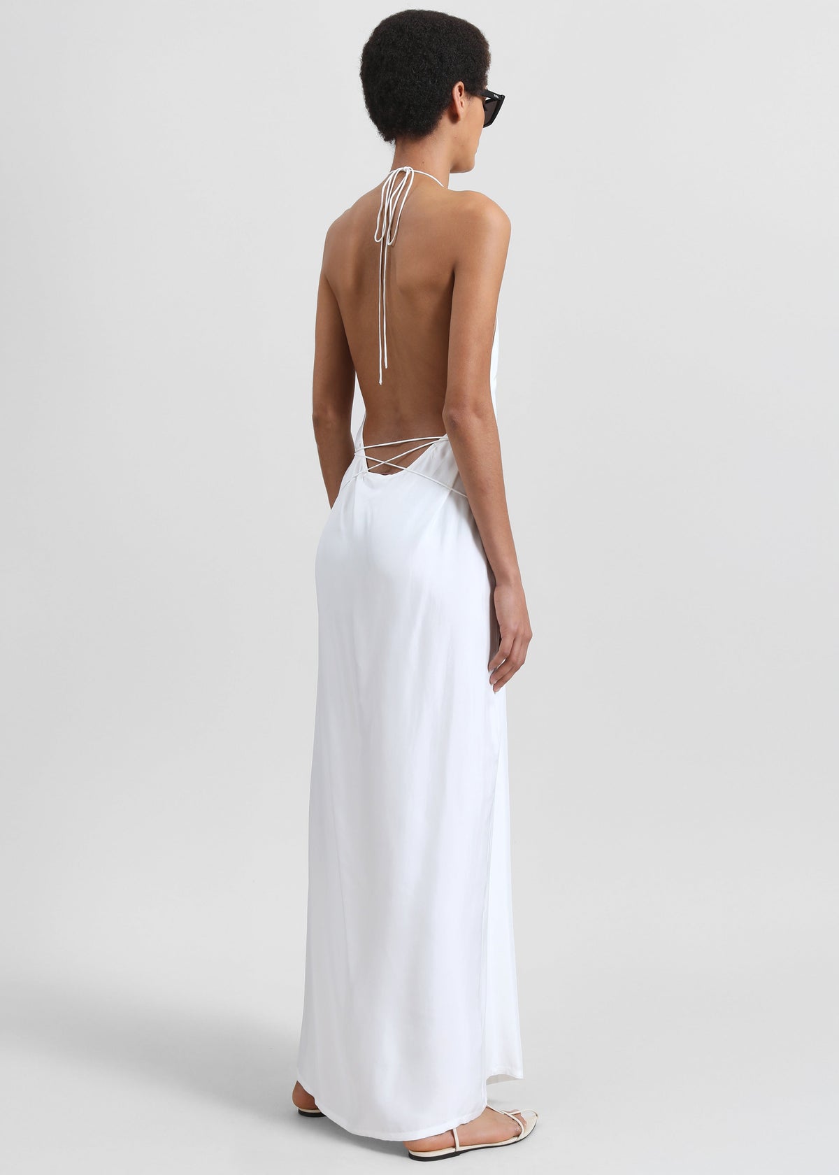Matin Draped Wrap Dress - Natural - 7