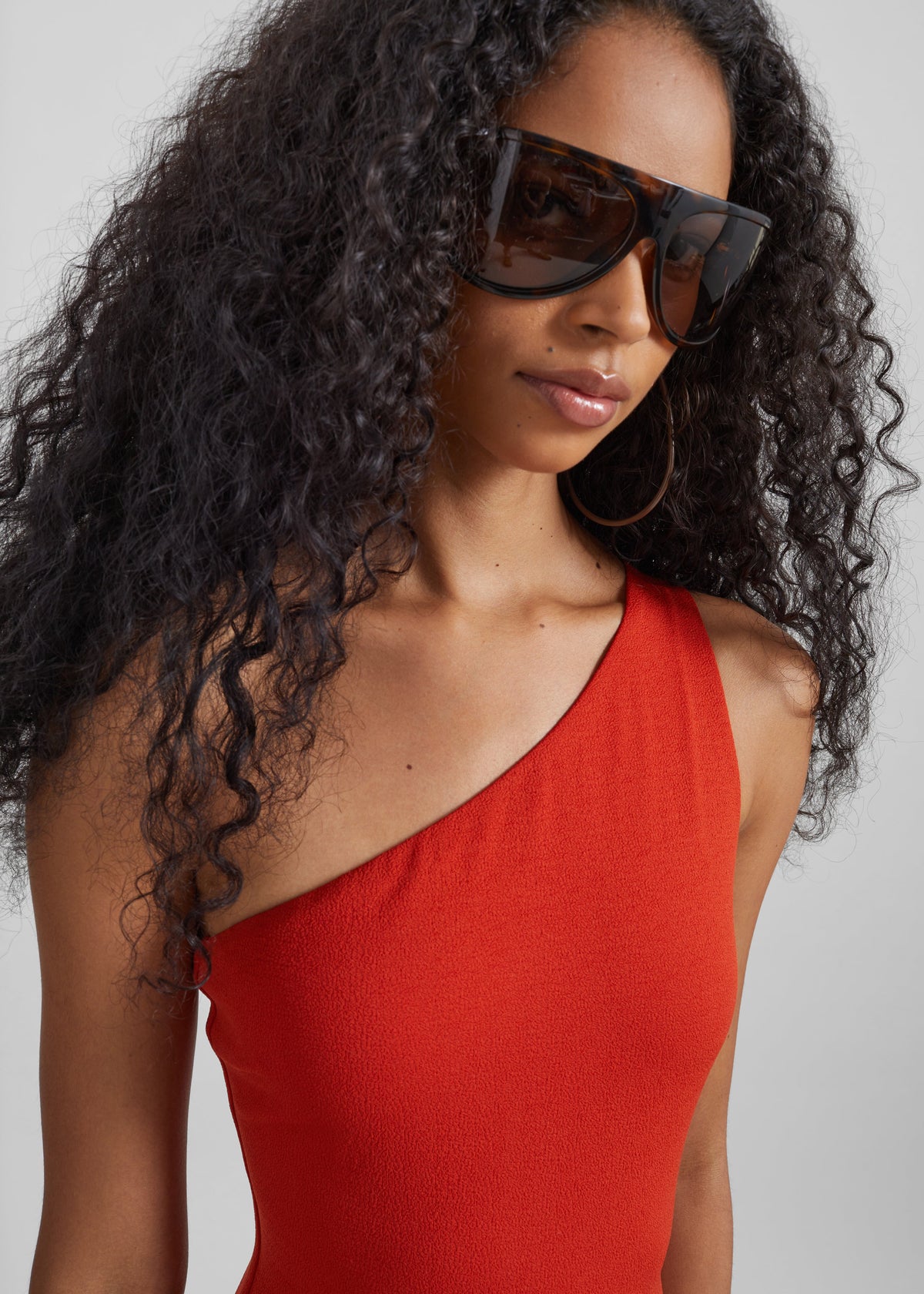 Matteau Asymmetric Maillot - Tomato Crinkle - 2