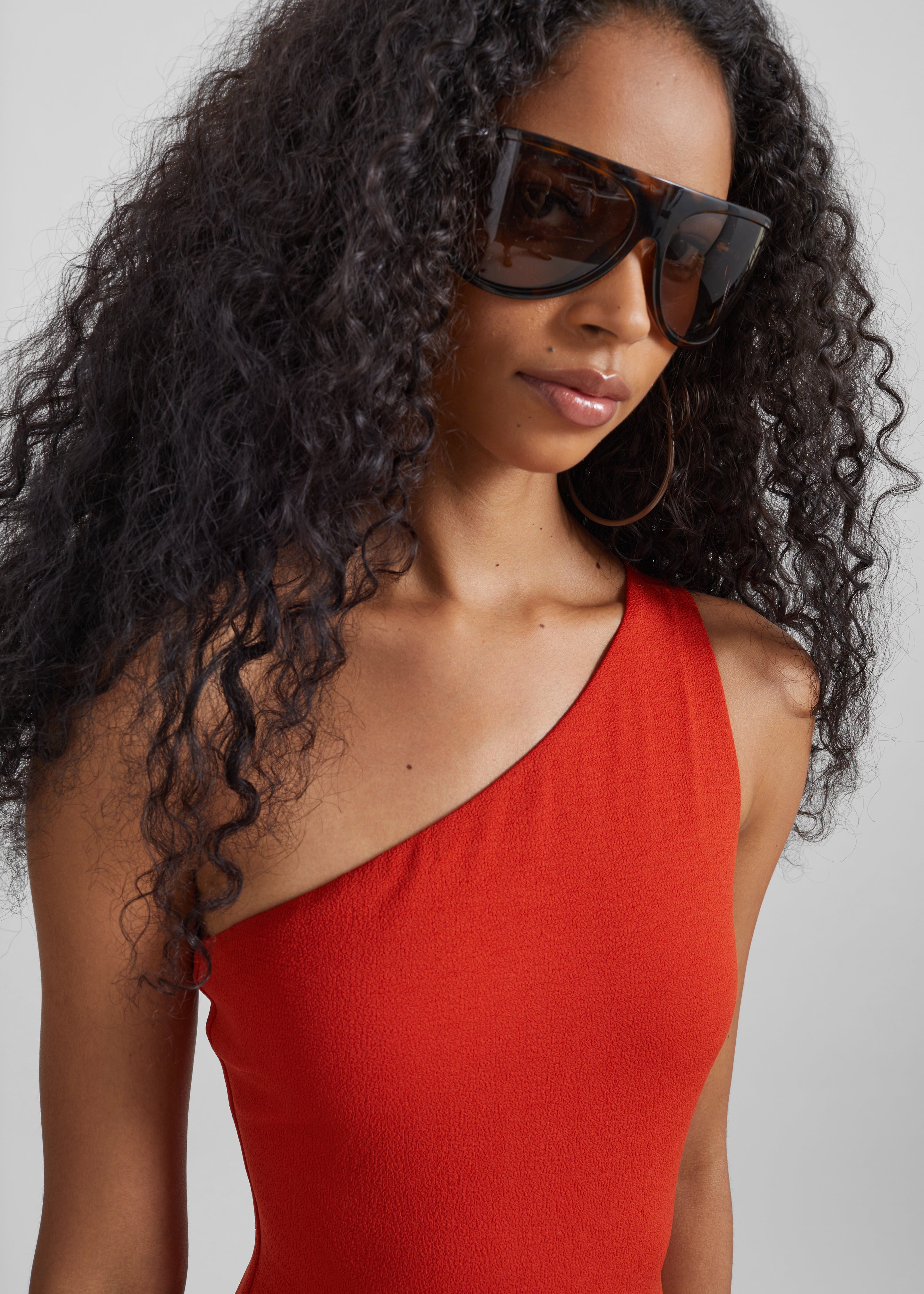 Matteau Asymmetric Maillot - Tomato Crinkle - 2