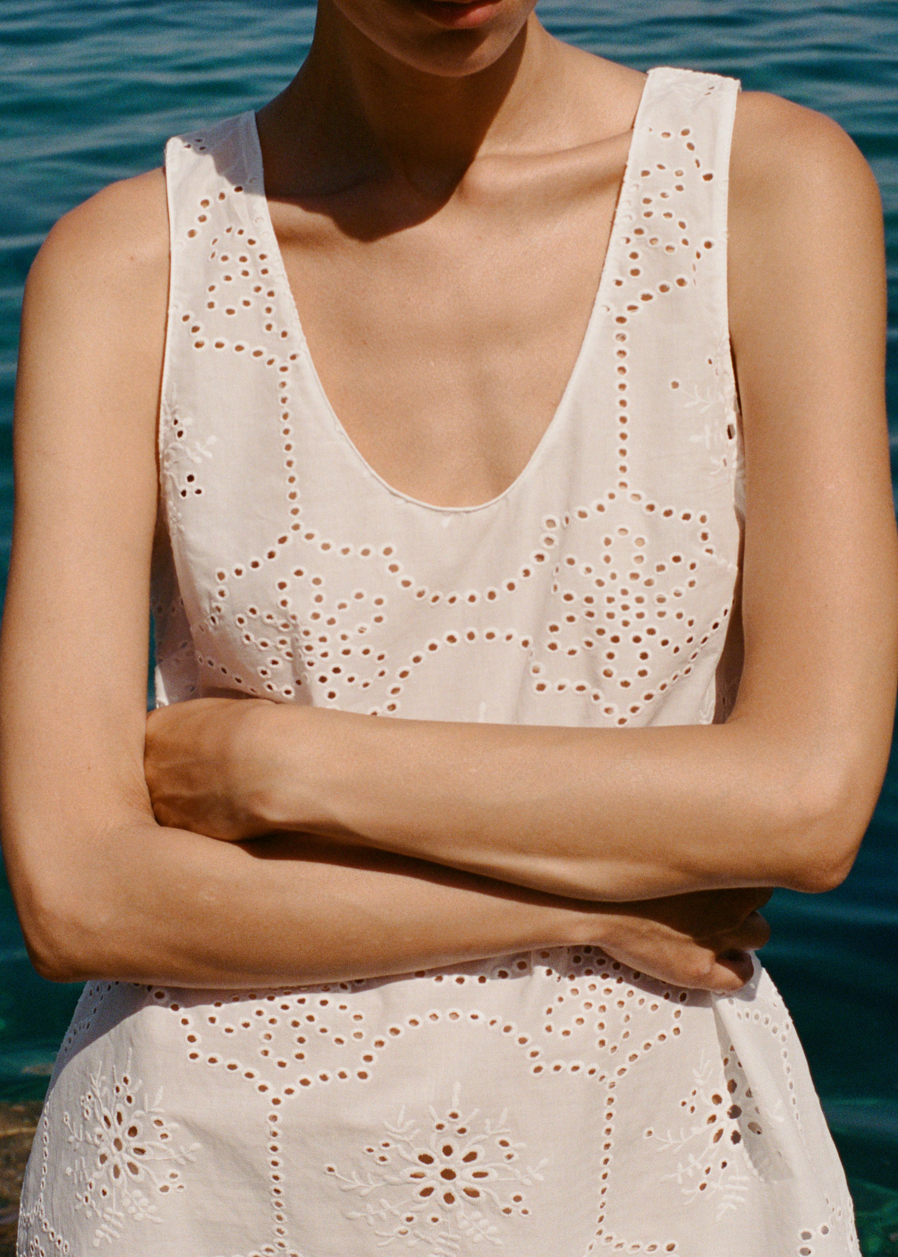 Matteau Broderie Tank Mini Dress - White - 7