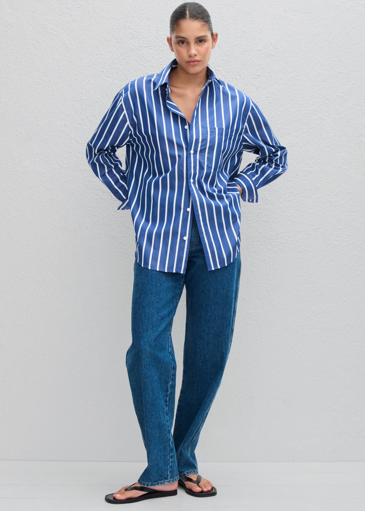 Matteau Classic Stripe Shirt - Marine Stripe - 3