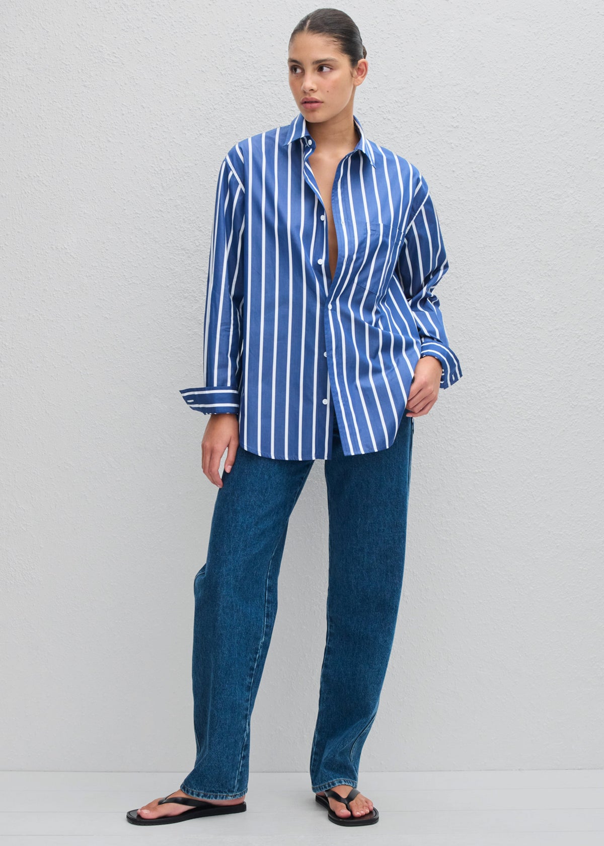 Matteau Classic Stripe Shirt - Marine Stripe - 5