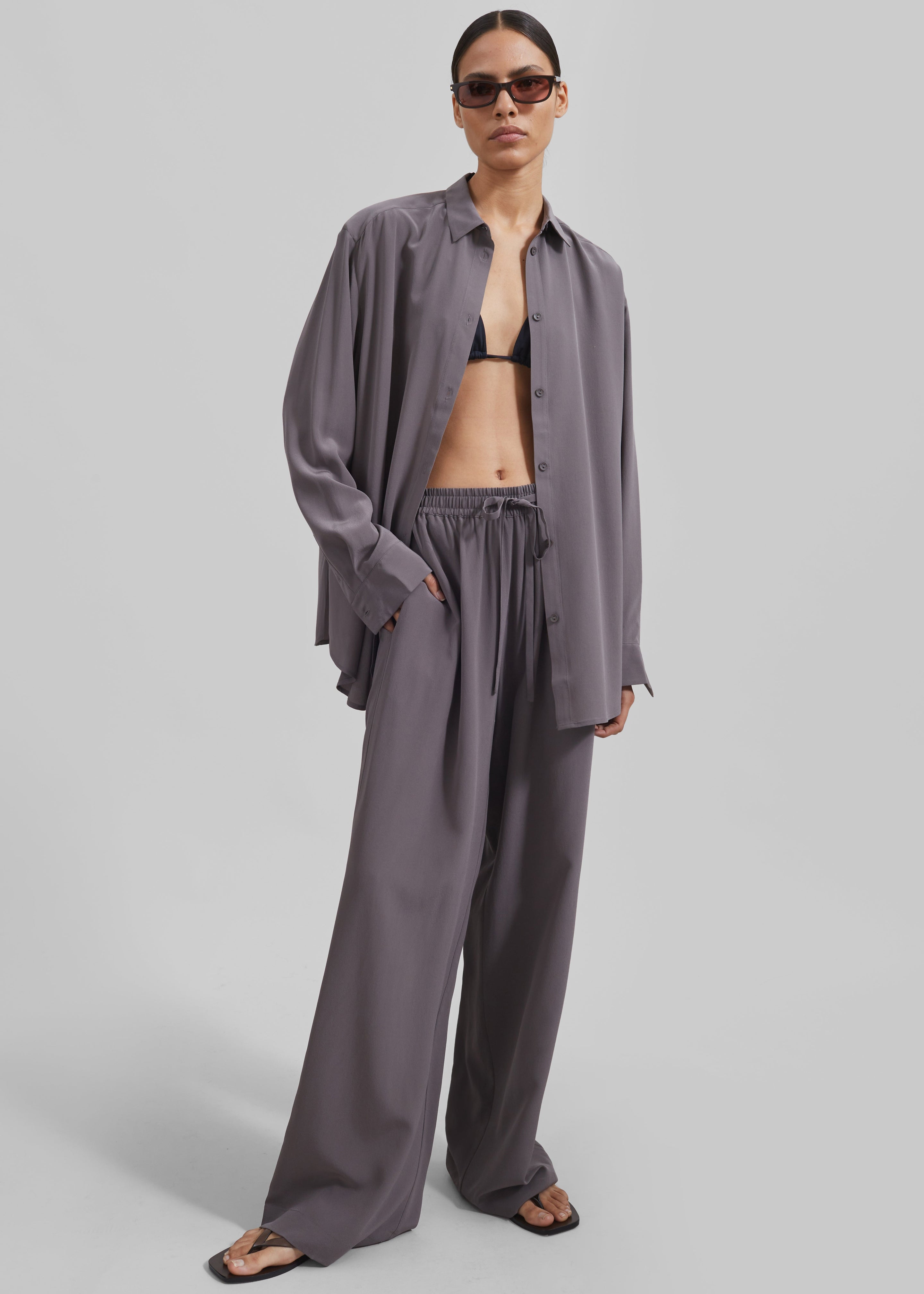 Matteau Drawstring Trouser - Slate - 7