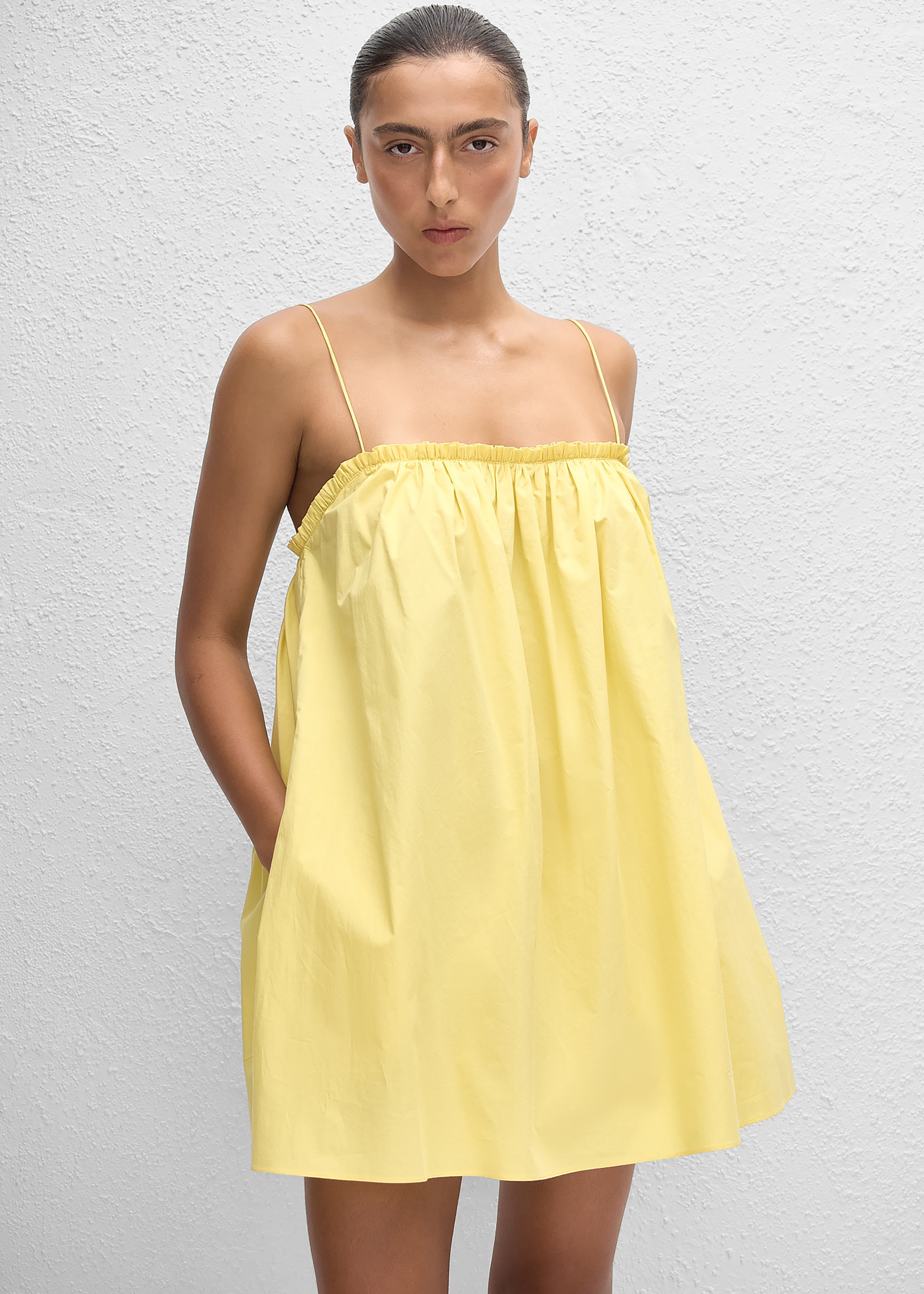 Matteau Frill Cami Mini Dress - Limoncello - 3