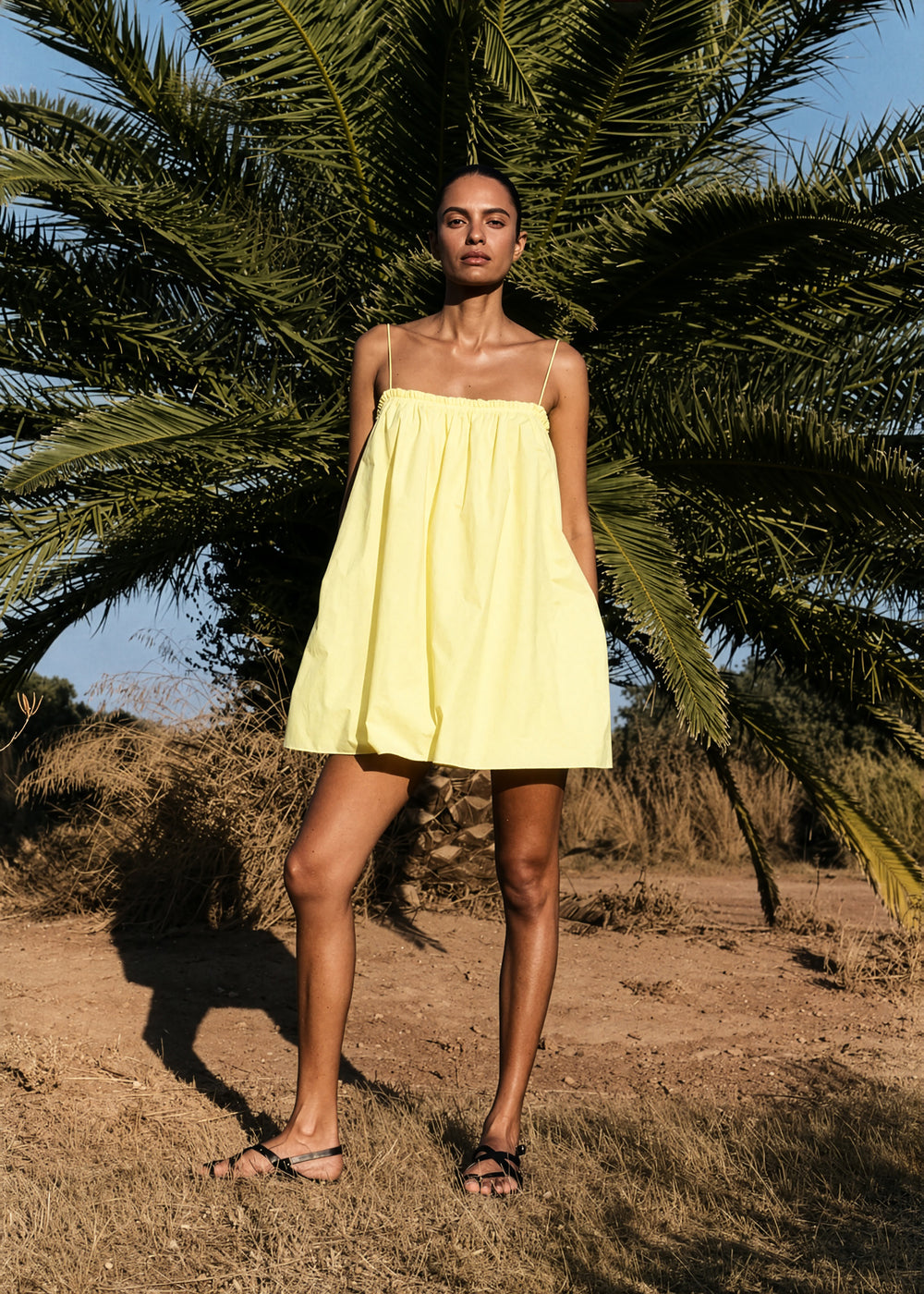 Matteau Frill Cami Mini Dress - Limoncello - 1