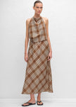 Matteau Layered Halter Midi Dress - Picnic Plaid