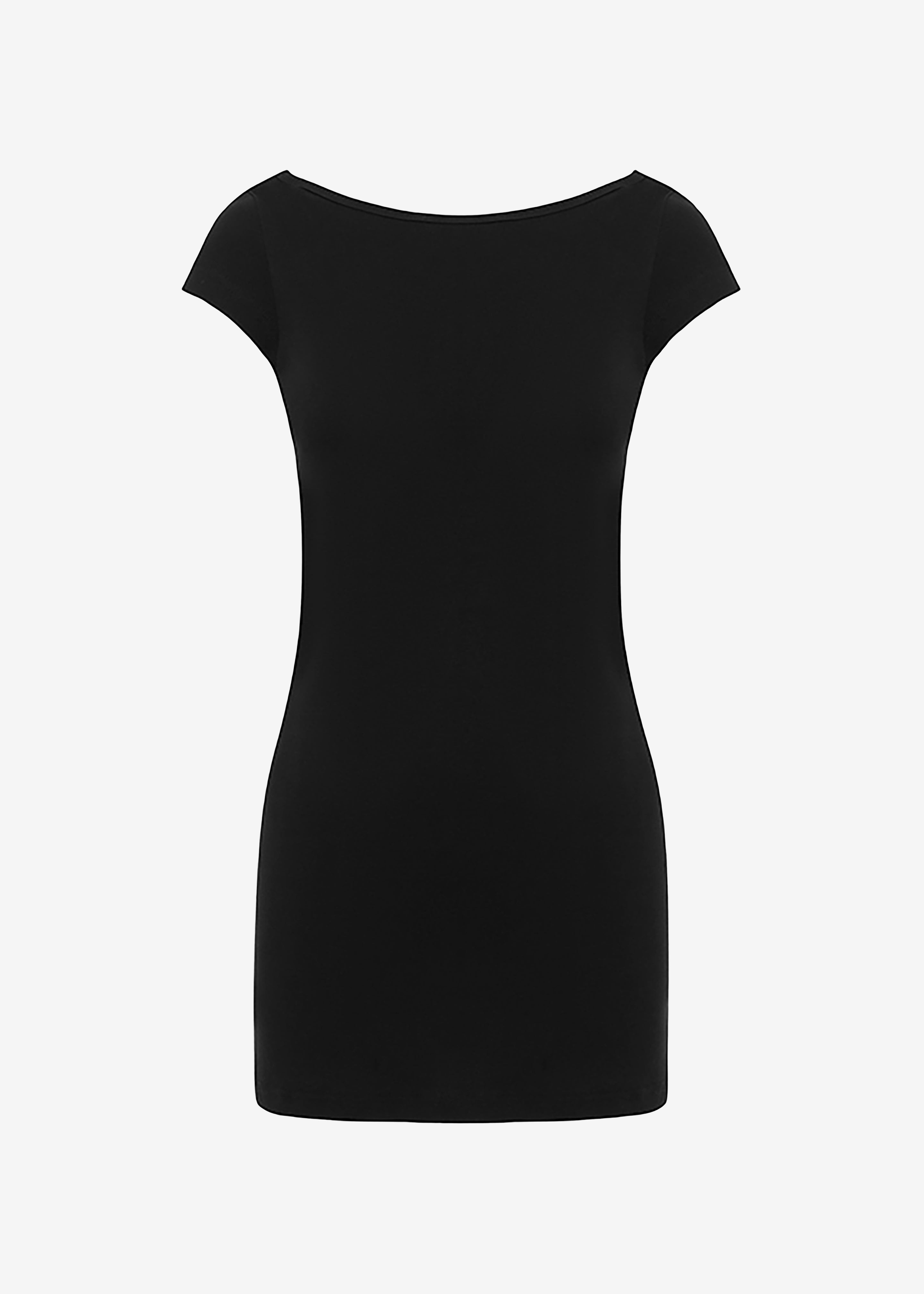 Matteau Low Back Mini Tee Dress - Black - 8