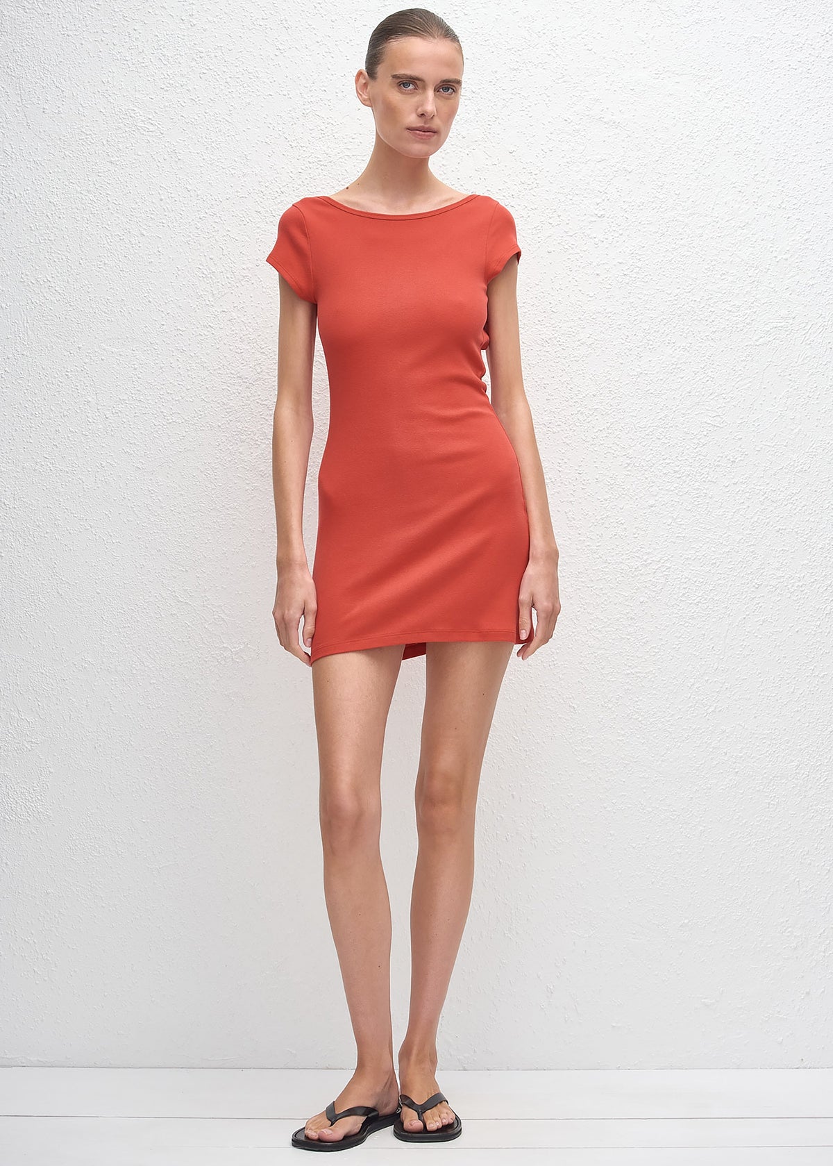 Matteau Low Back Mini Tee Dress - Tomato - 3