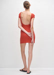 Matteau Low Back Mini Tee Dress - Tomato