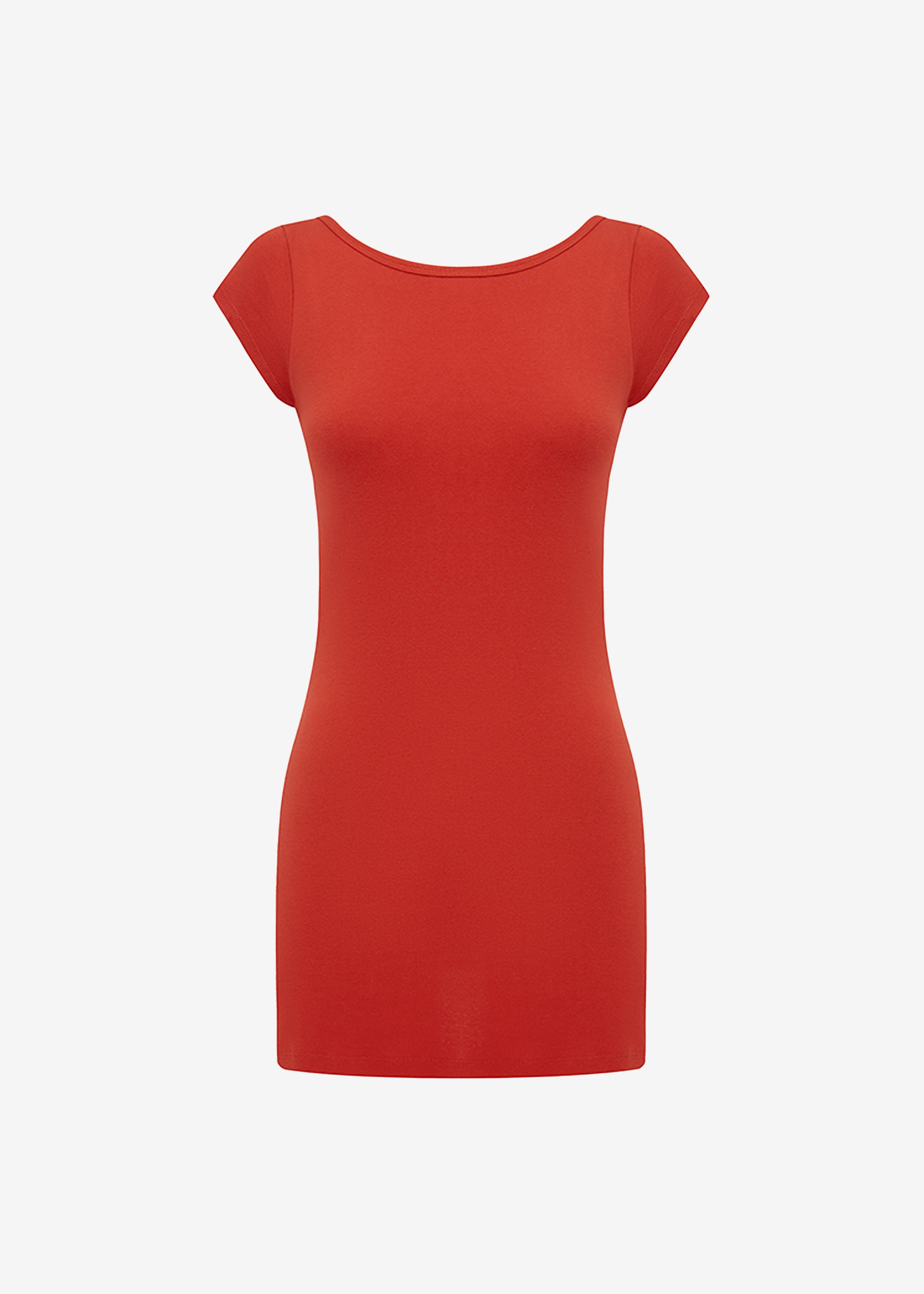 Matteau Low Back Mini Tee Dress - Tomato - 4