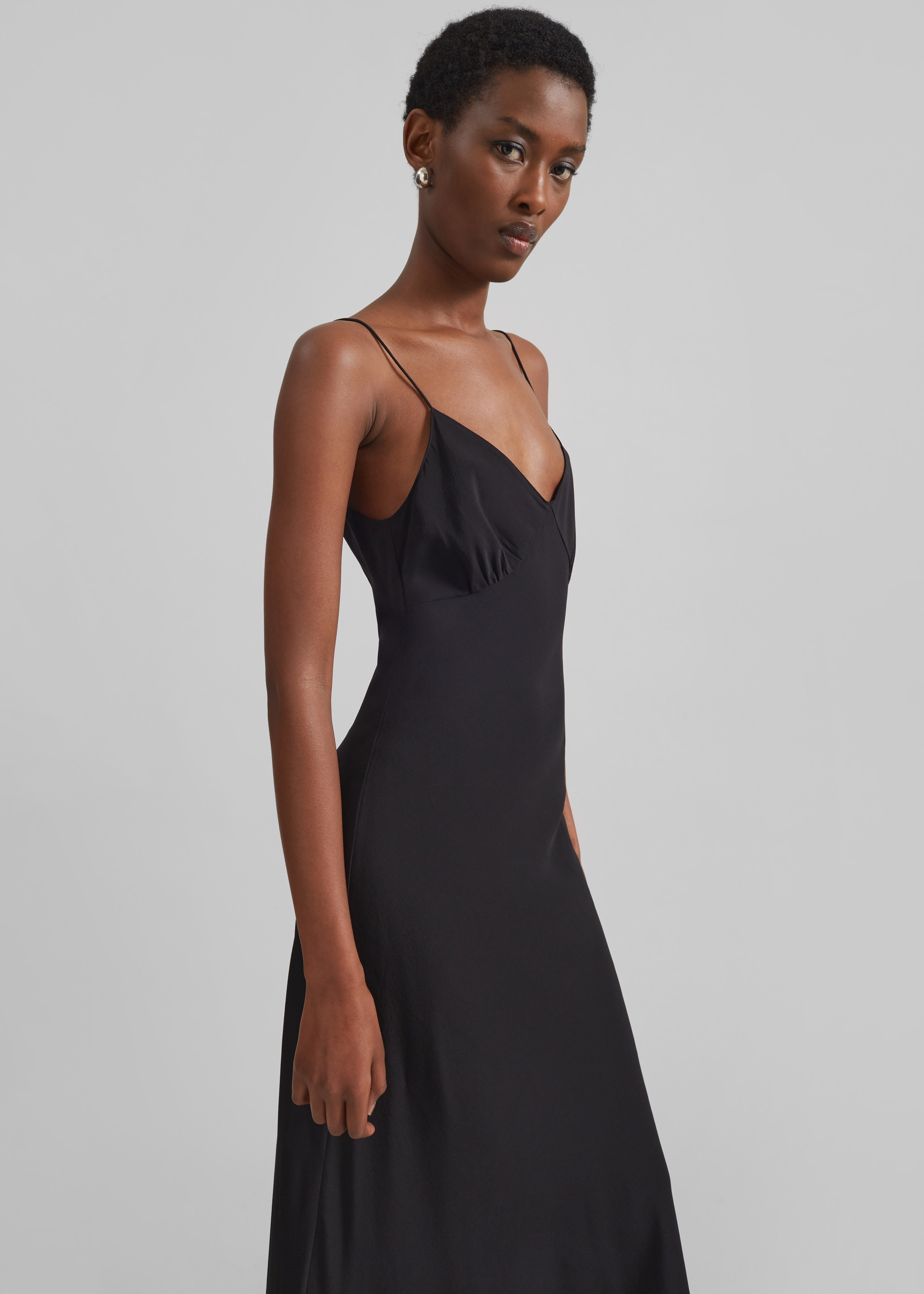 Matteau Low Back Slip Dress - Black - 2