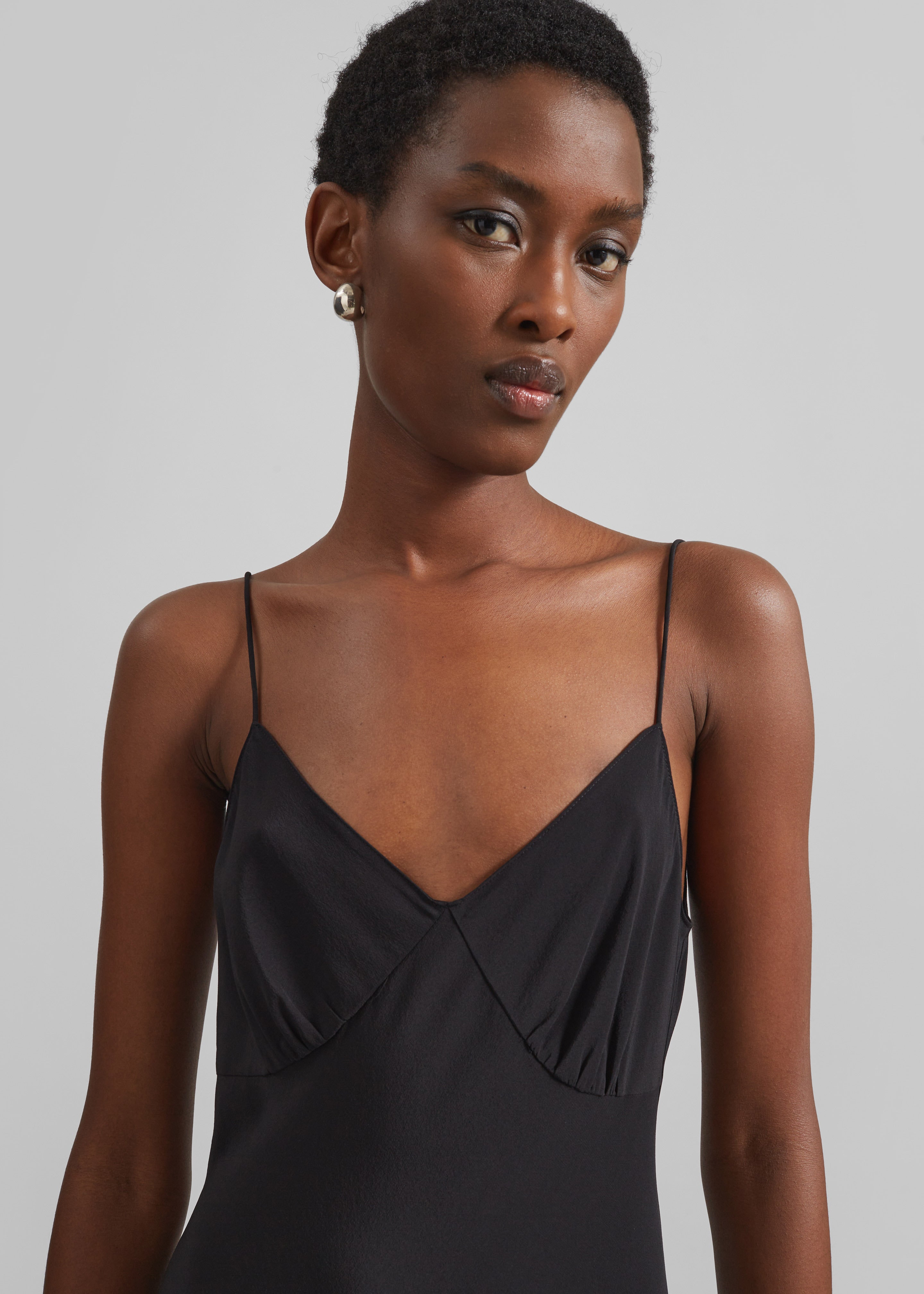 Matteau Low Back Slip Dress - Black - 3