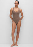 Matteau Racer Back Maillot - Clay