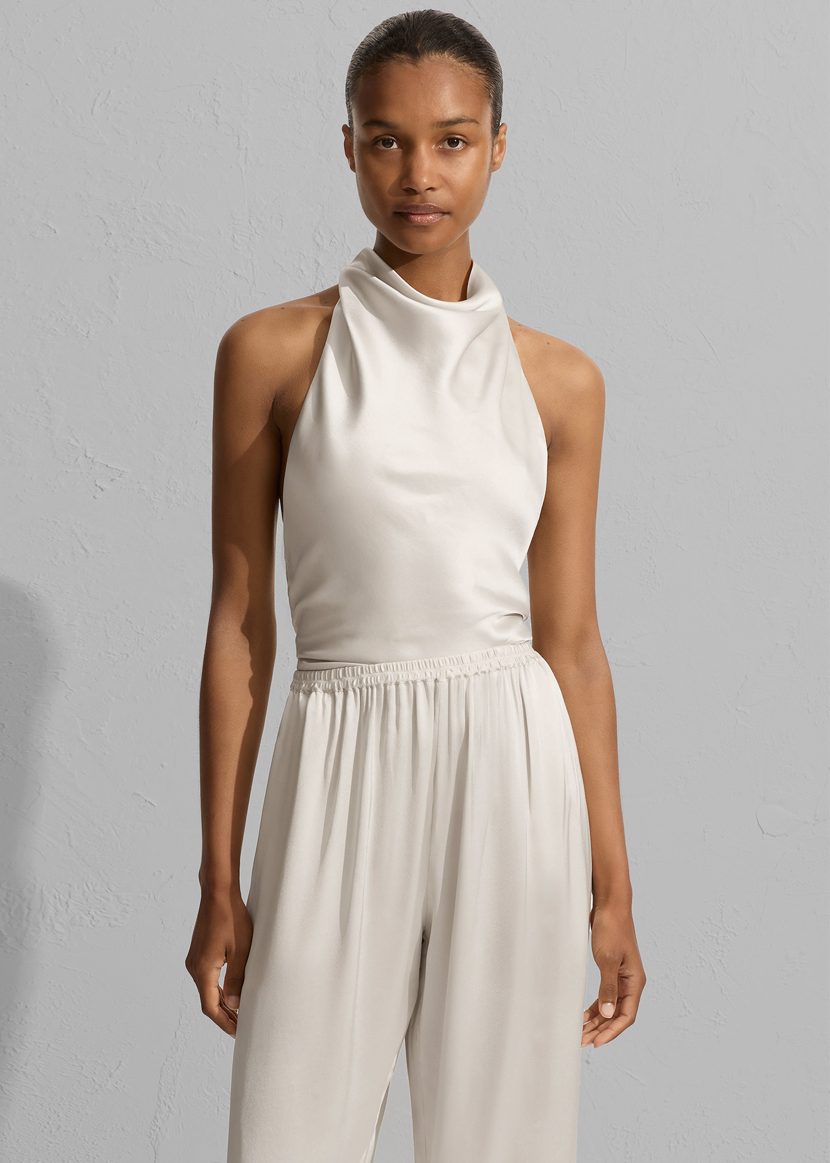 By Malene Birger Hermie Top - Oyster Gray – The Frankie Shop