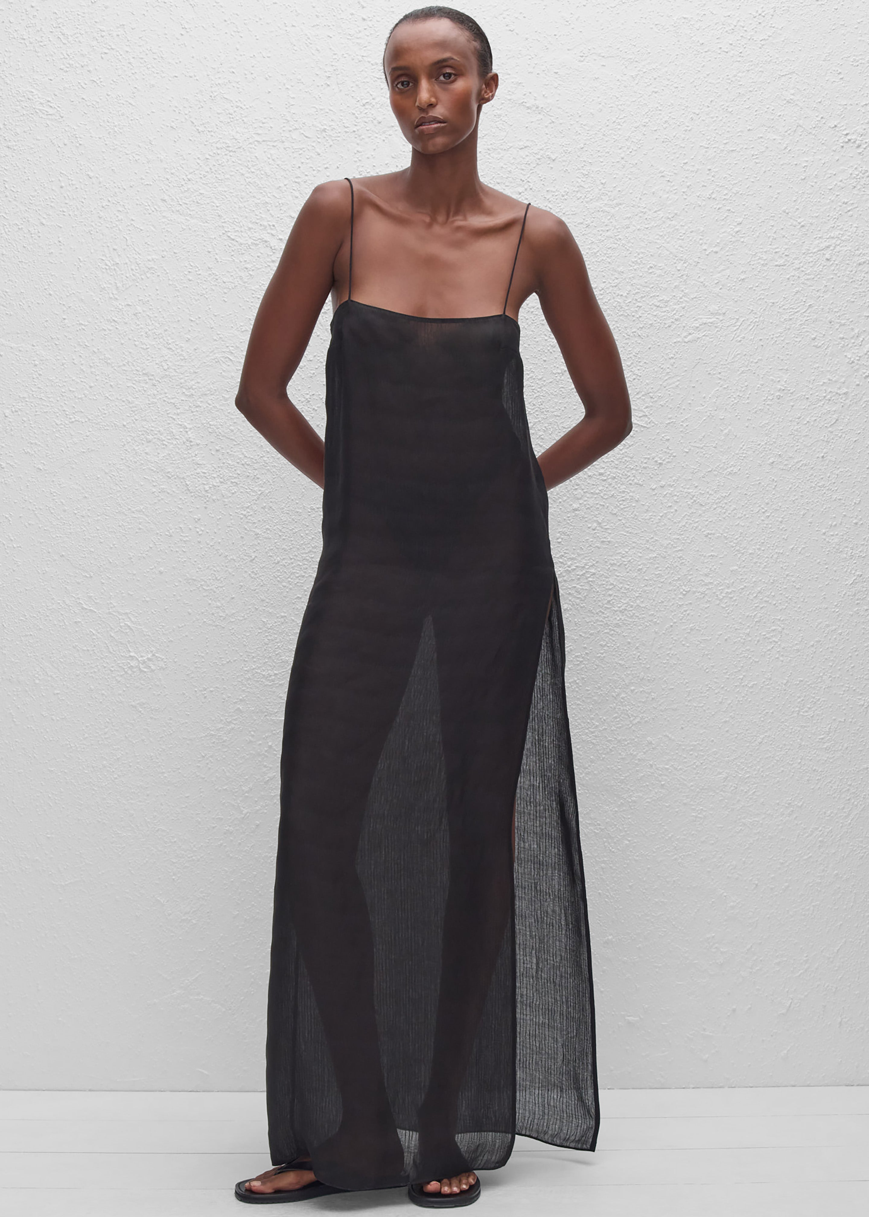 Matteau Sheer Cami Dress - Black – The Frankie Shop Europe