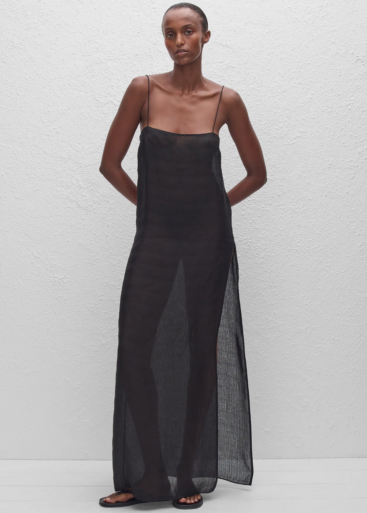 Matteau Sheer Cami Dress - Black - 4