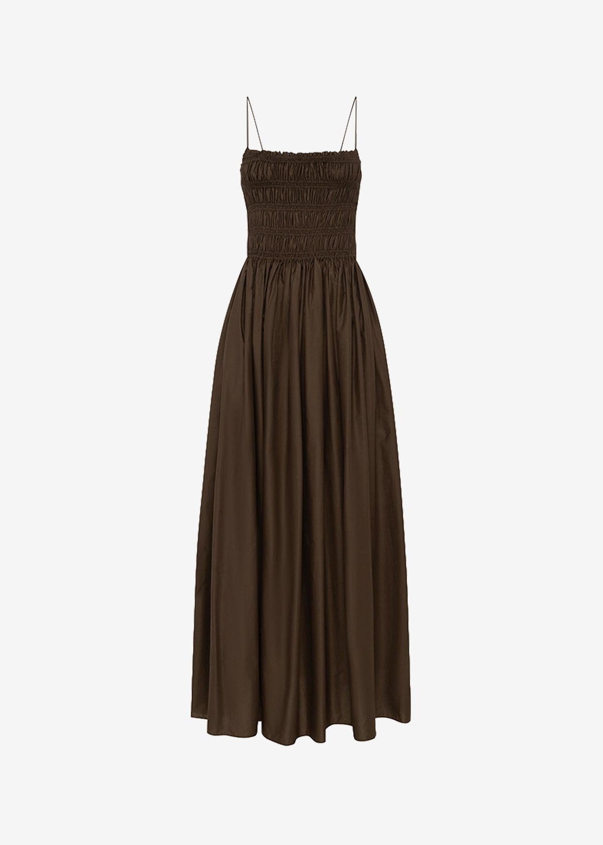 Matteau Shirred Bodice Dress - Chocolate - 6