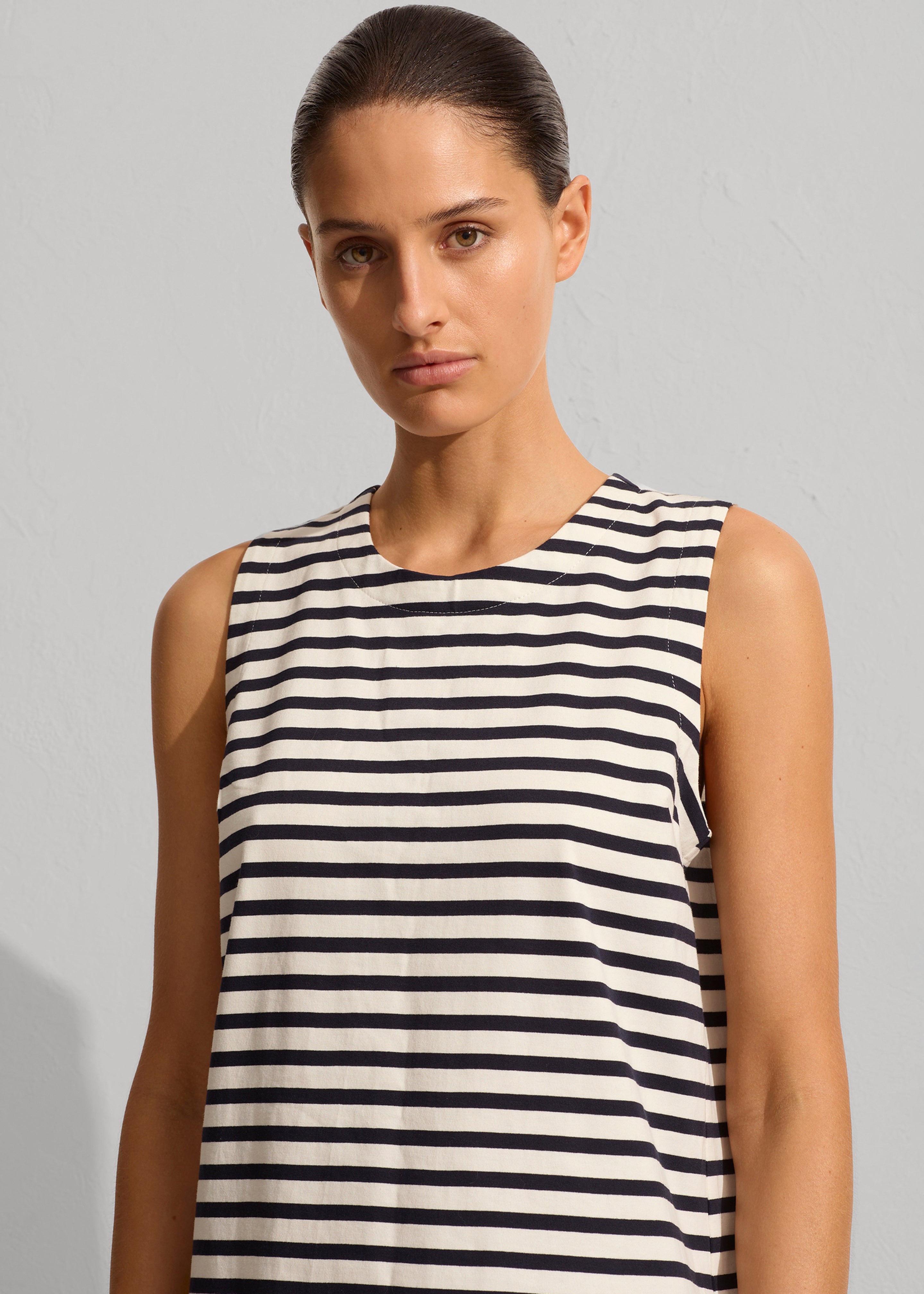 Matteau Stripe Shift Dress - Navy/White - 3