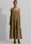 Matteau Voluminous Tiered Sundress - Olive