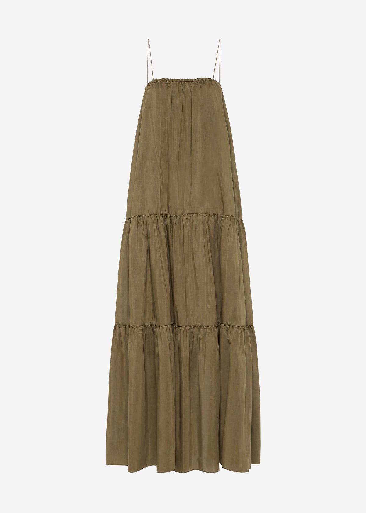 Matteau Voluminous Tiered Sundress - Olive - 5