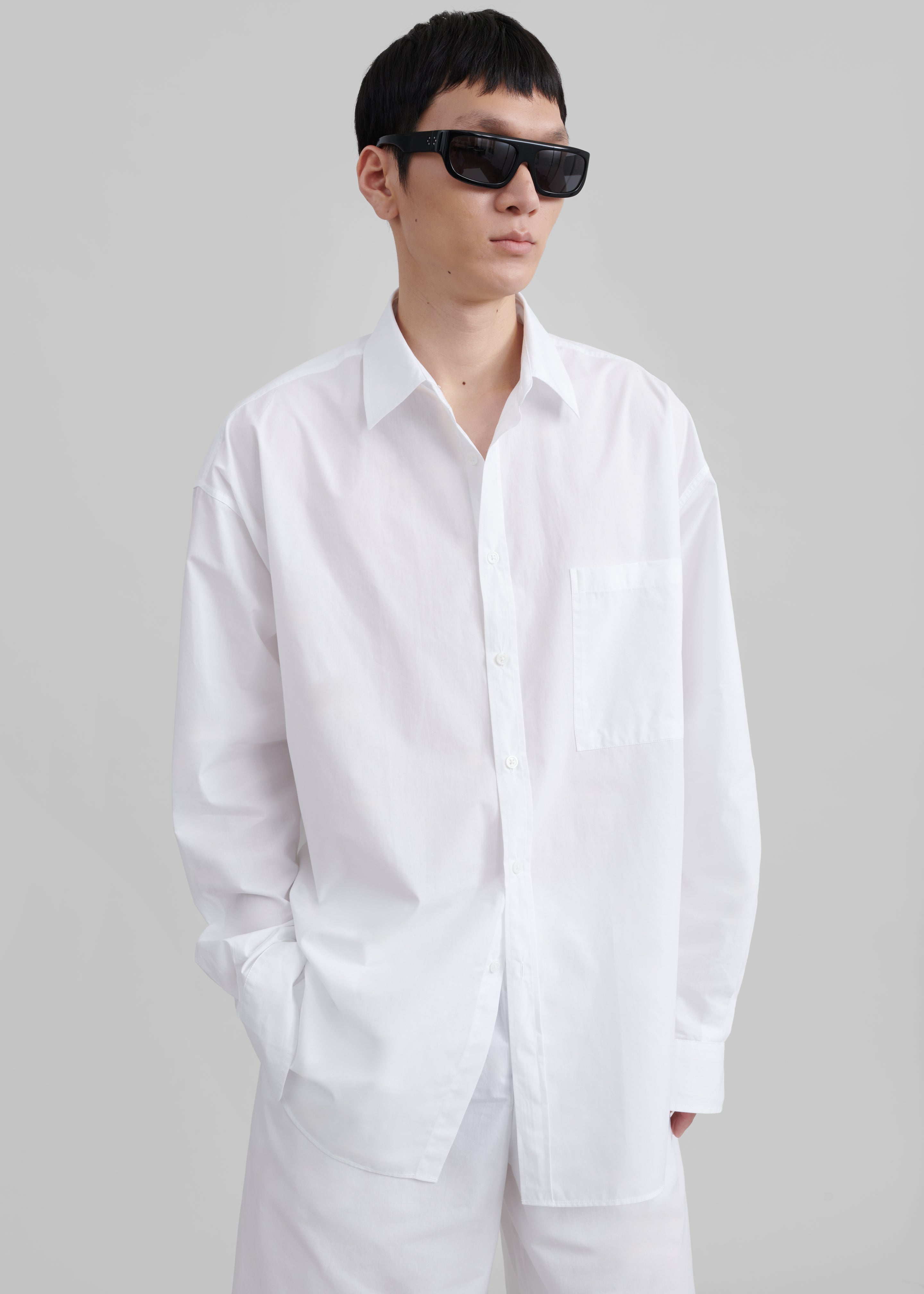 Matthias Oversized Shirt - White - 1