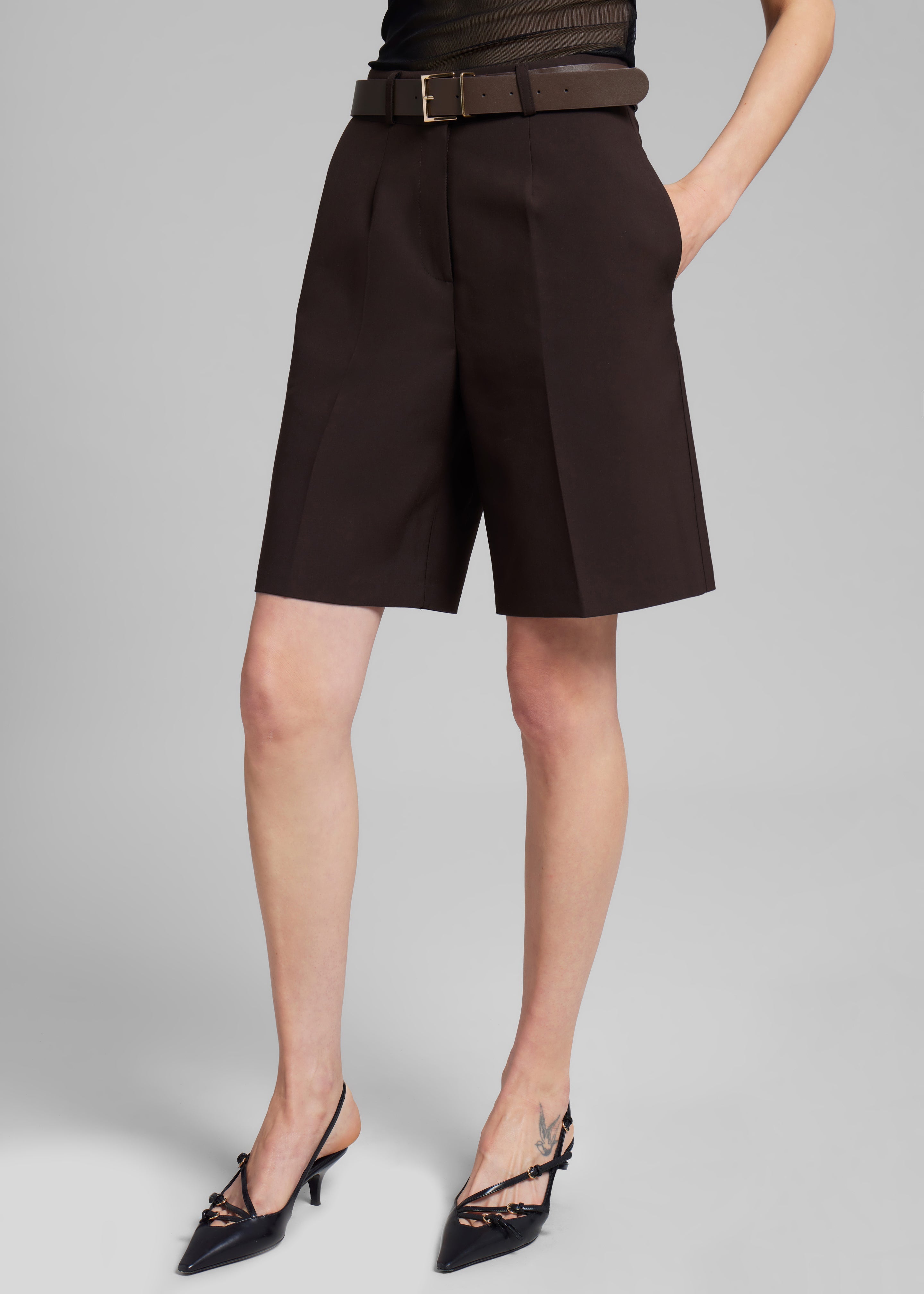 Maura Bermuda Shorts - Brown - 6