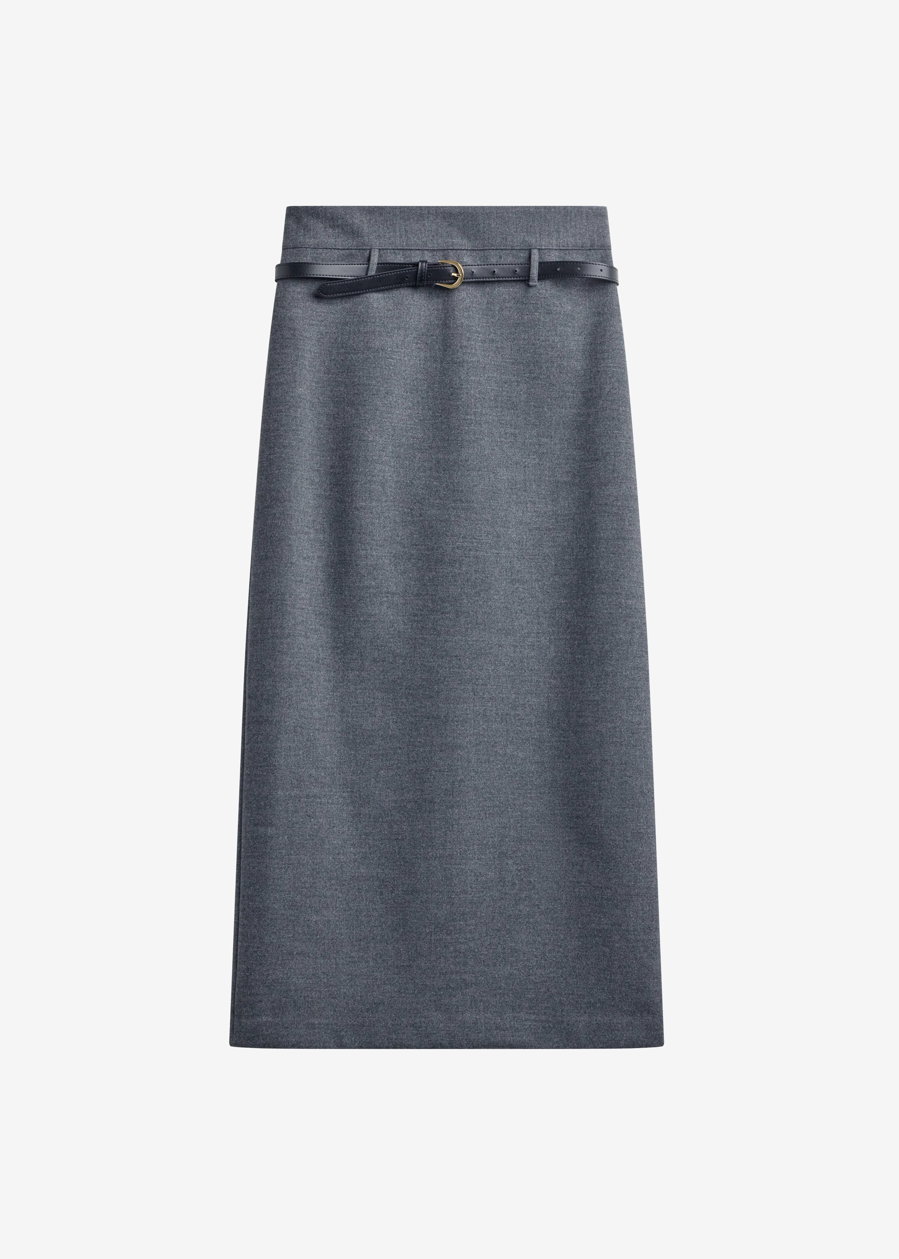Mauvilly Belted Pencil Skirt - Grey - 9